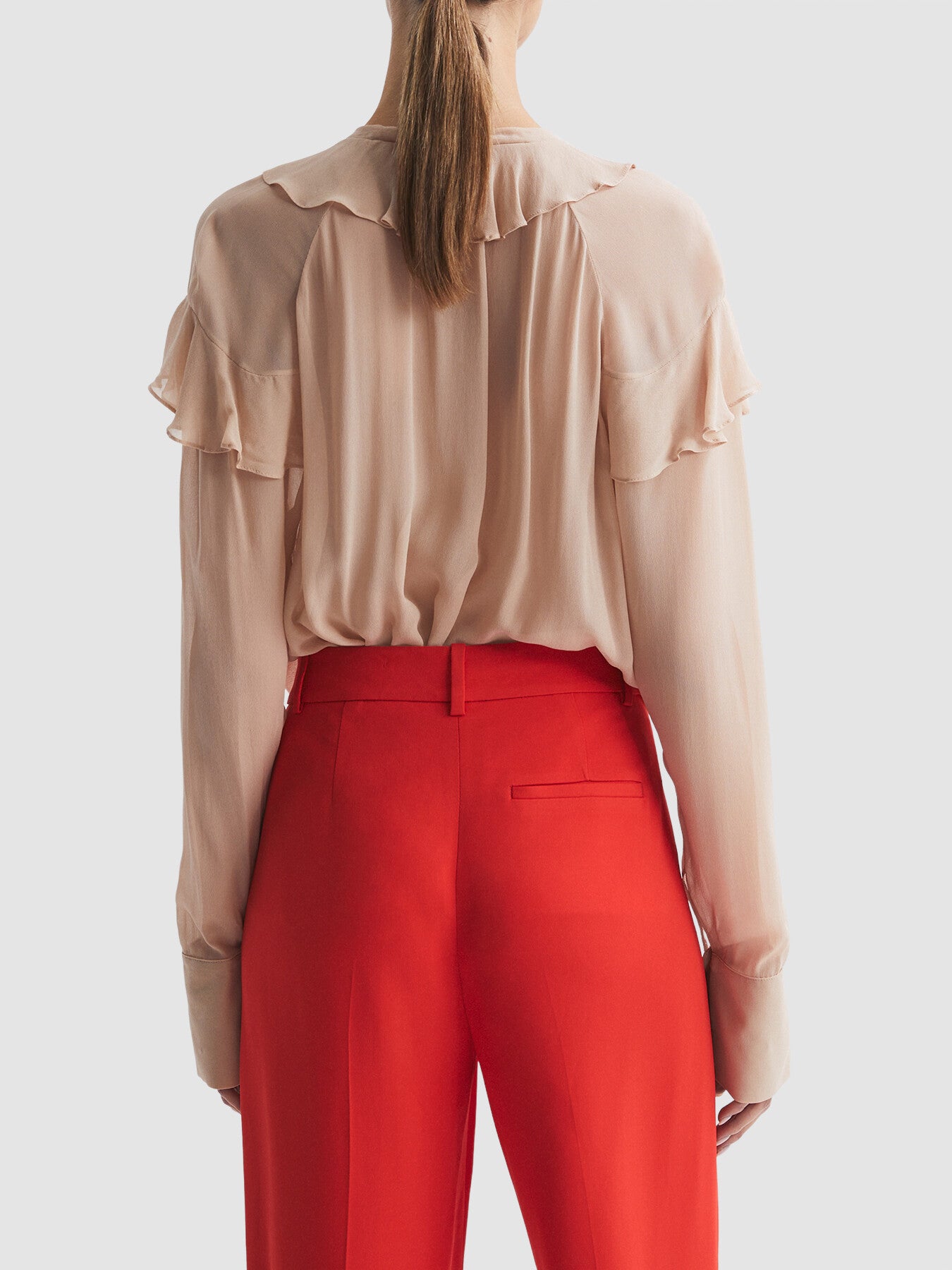 Winnie Sheer Ruffle Blouse
