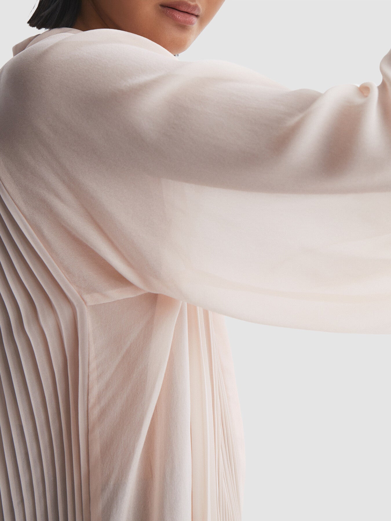 Magda Pleated Flared Sleeve Blouse