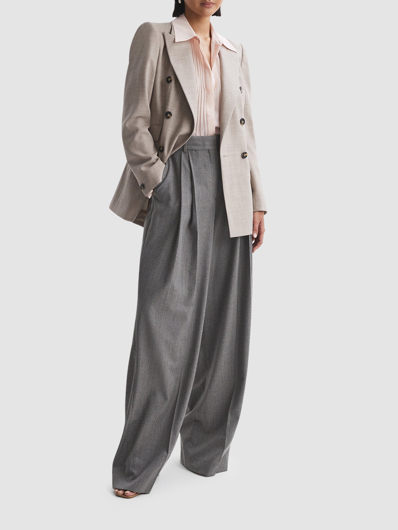 Magda Pleated Flared Sleeve Blouse