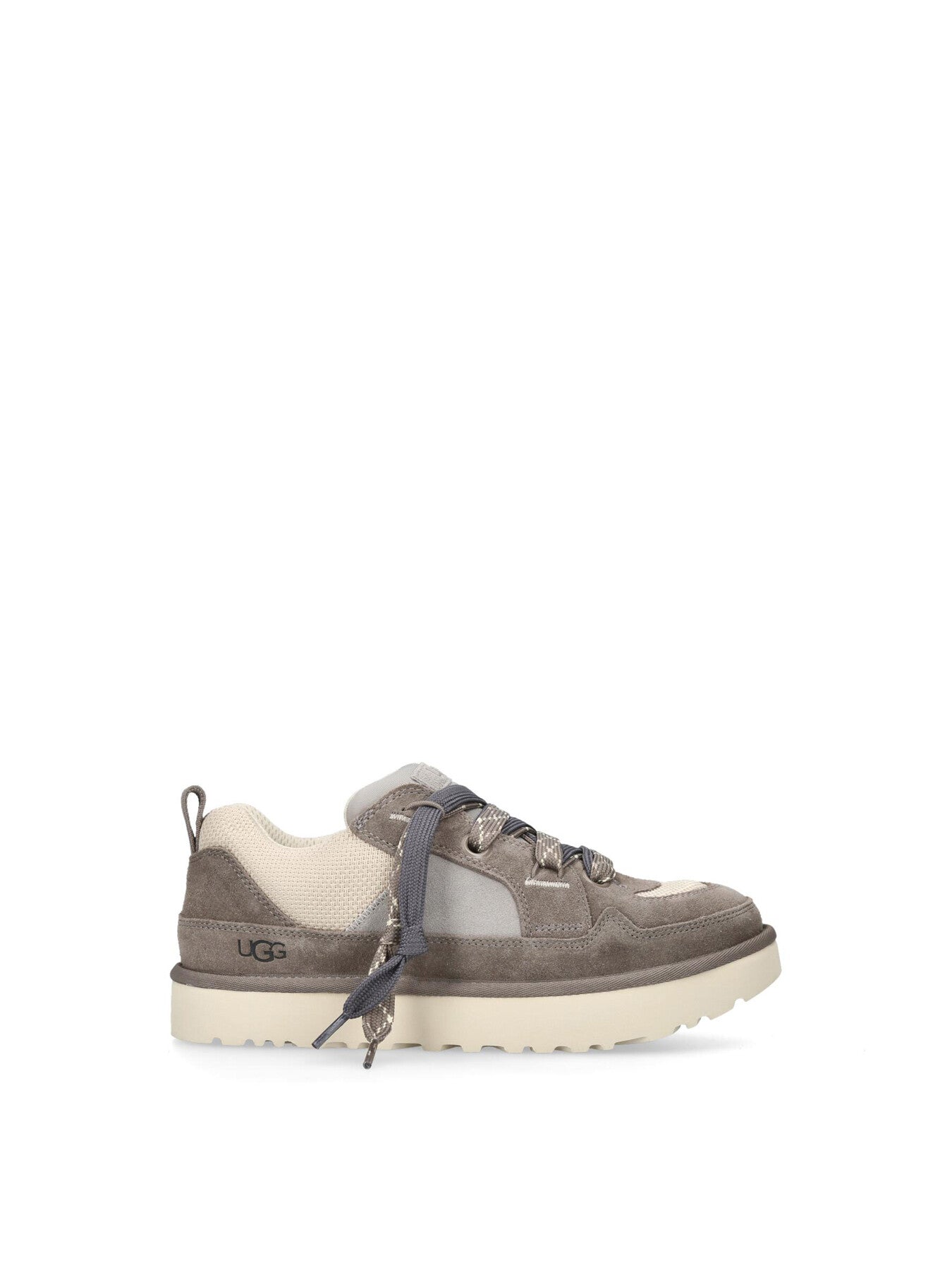 Lo Lowmel Suede Lace Up Trainers Taupe