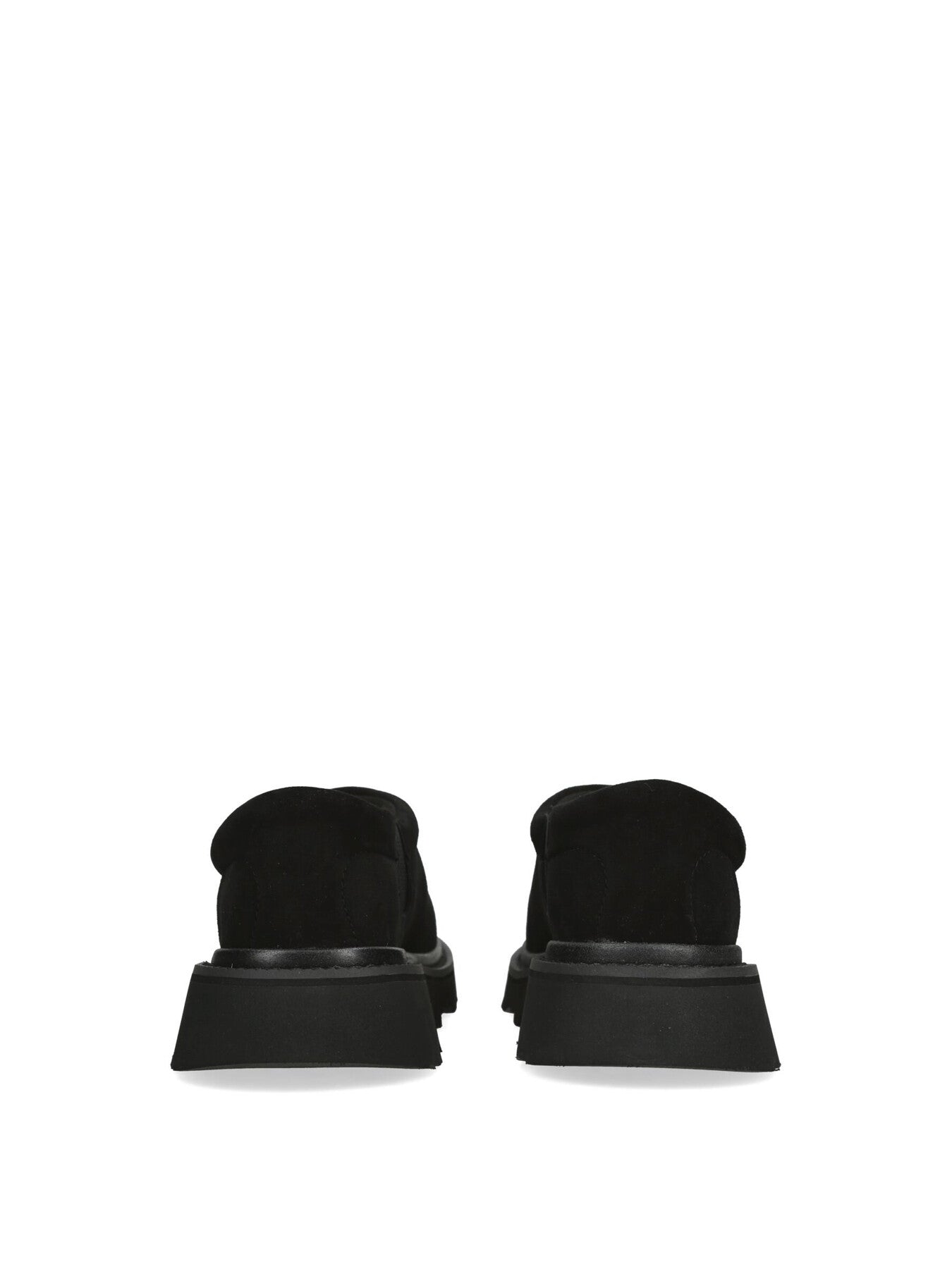 Tasman Lug Suede Mules Black