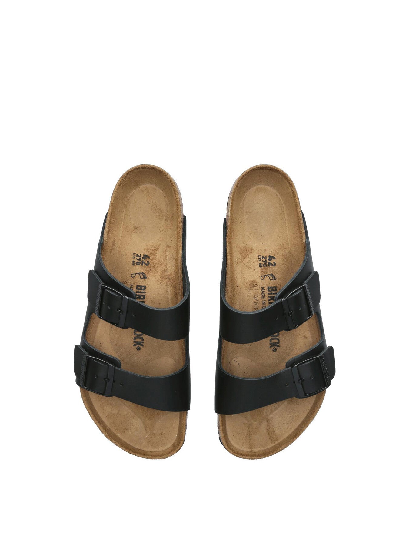 Arizona Smooth Leather Sandals Black