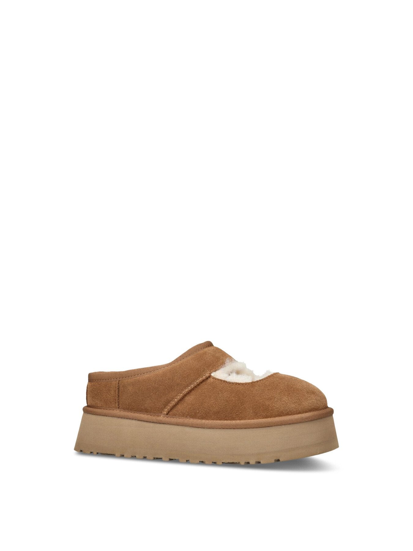 Bea Mary Jane Suede Flatform Chestnut