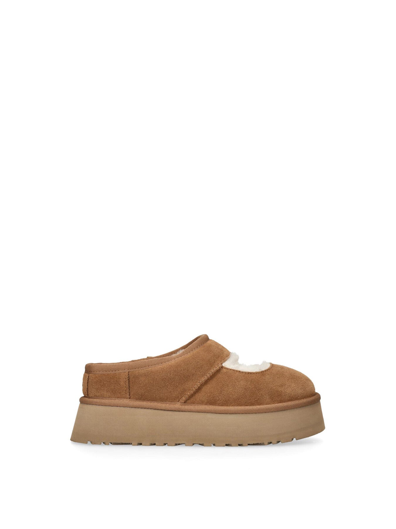 Bea Mary Jane Suede Flatform Chestnut