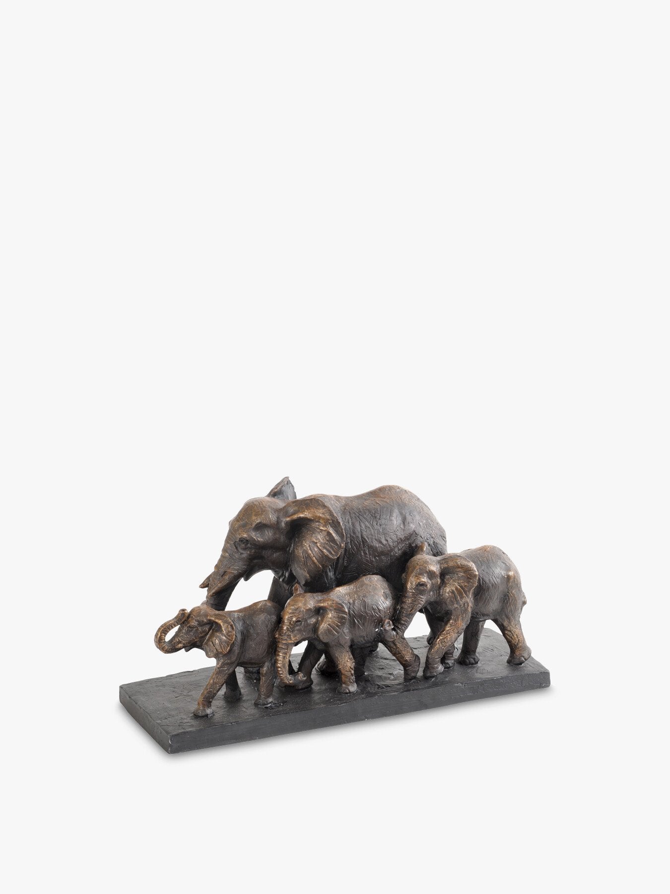 Antique Parade Of Elephants Sculpture