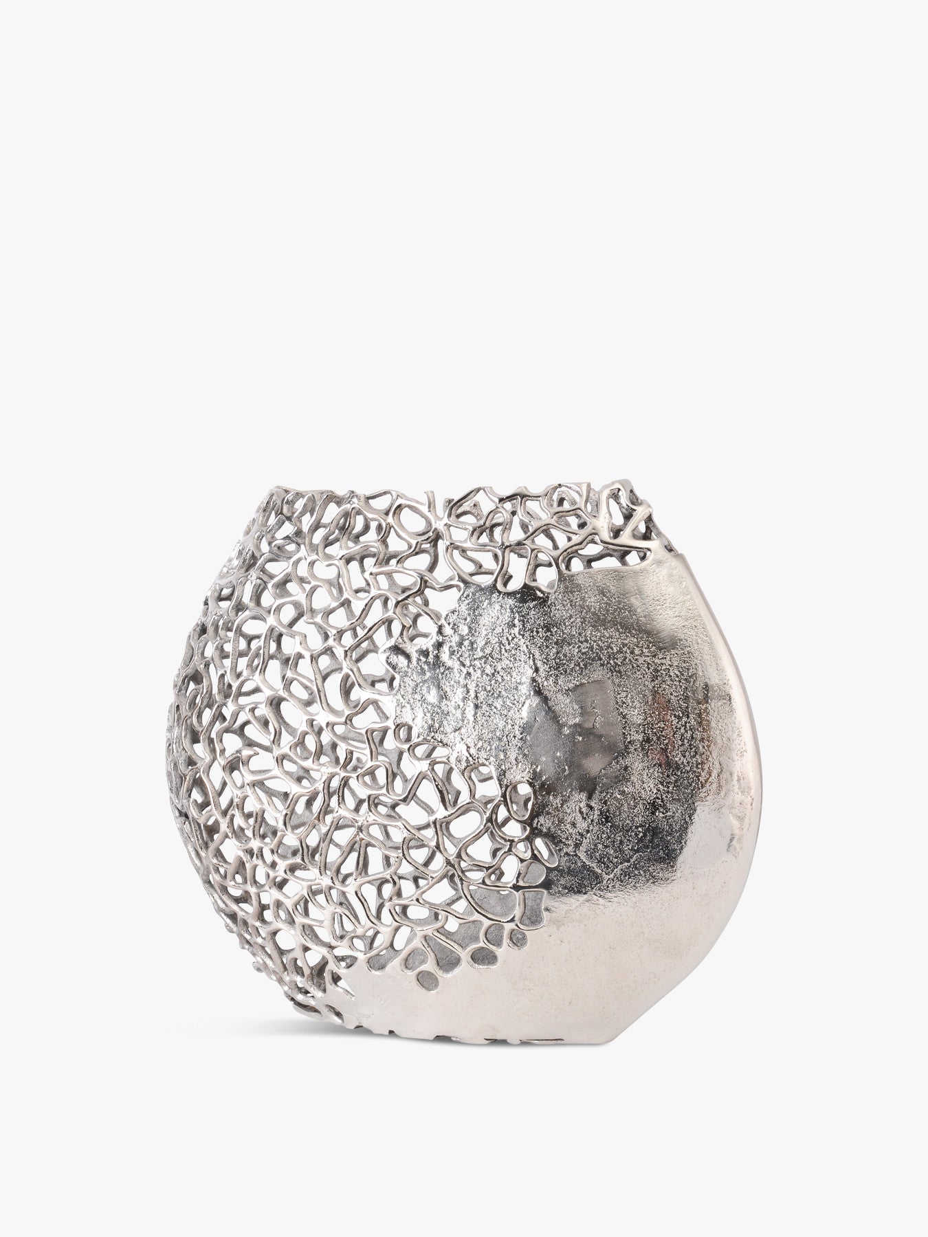 Apo Coral Ellipse Aluminium Vase