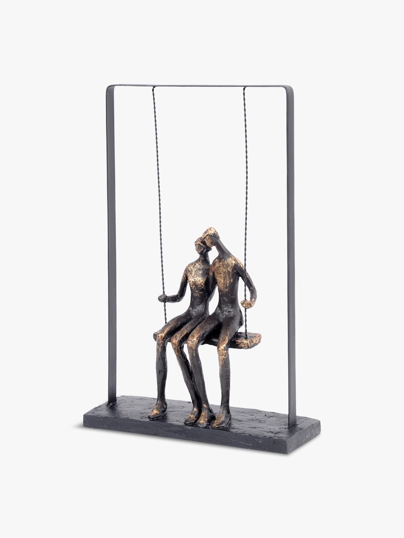 Couple Sitting on Swing Figurative Sculpture