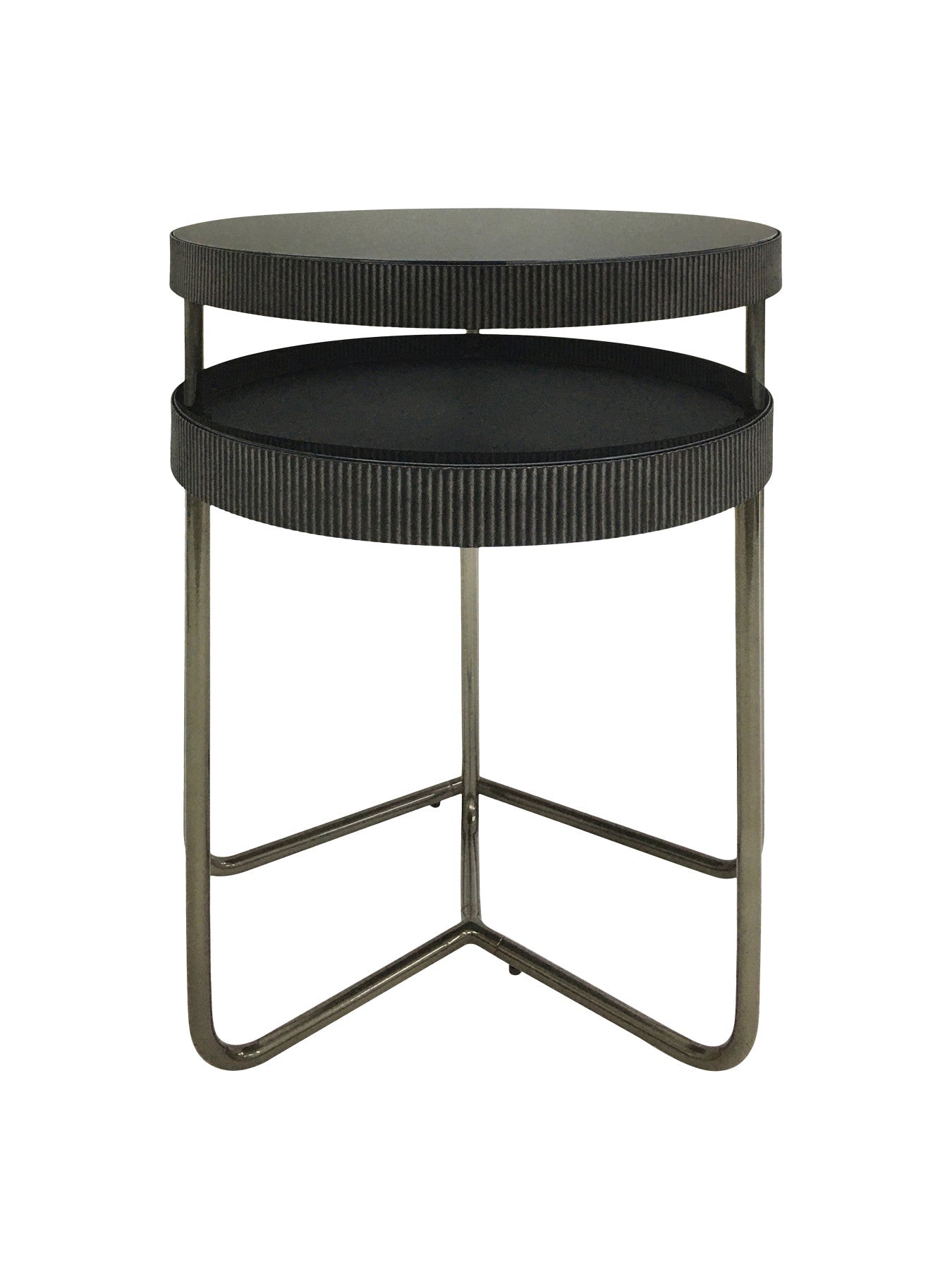 Knightsbridge Set of 2 Side Tables with Tinted G