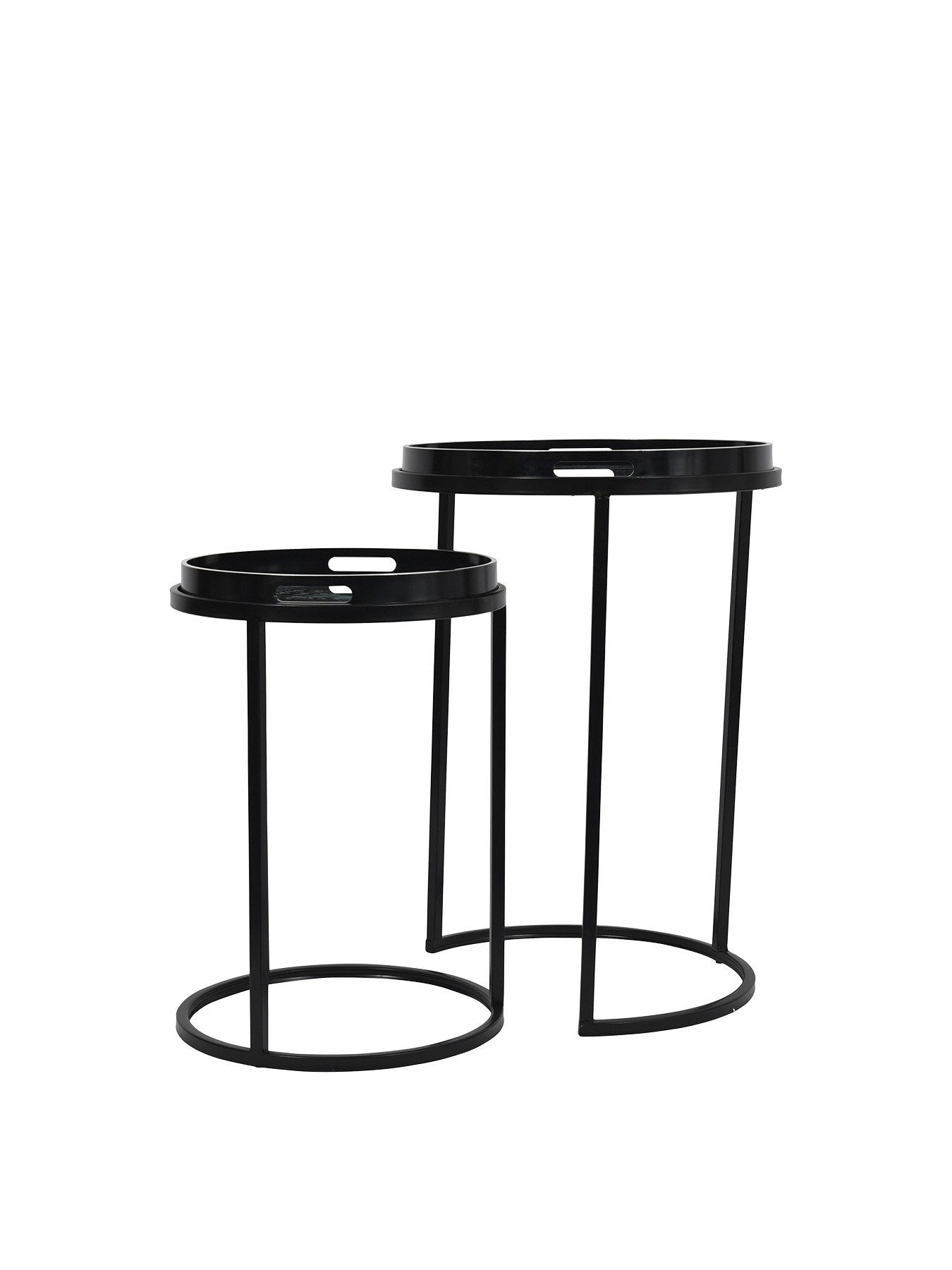 Monochrome Fizzle Set of 2 Tray Tables