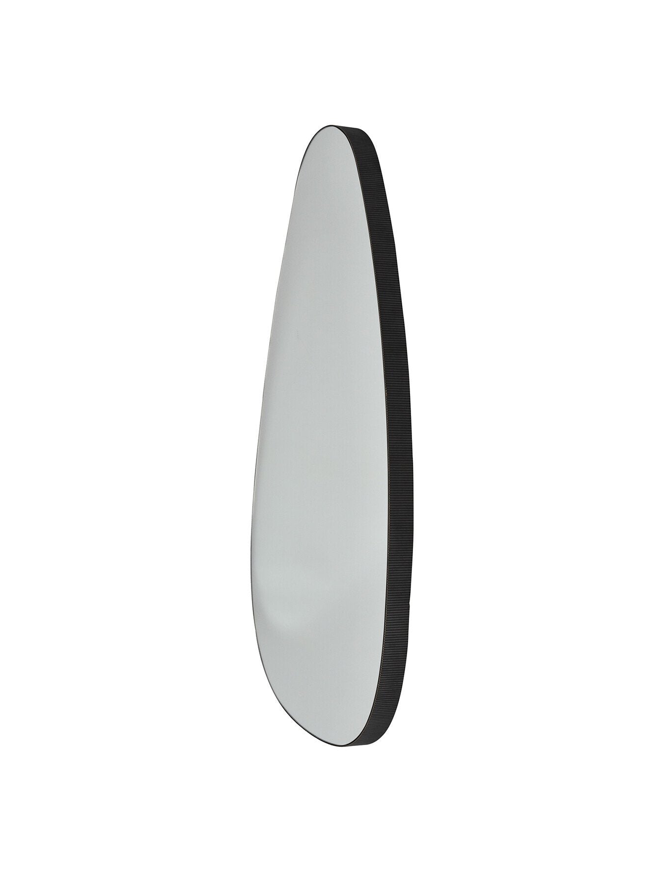Organic Oversized Metal Framed Mirror Oak Wood Finish