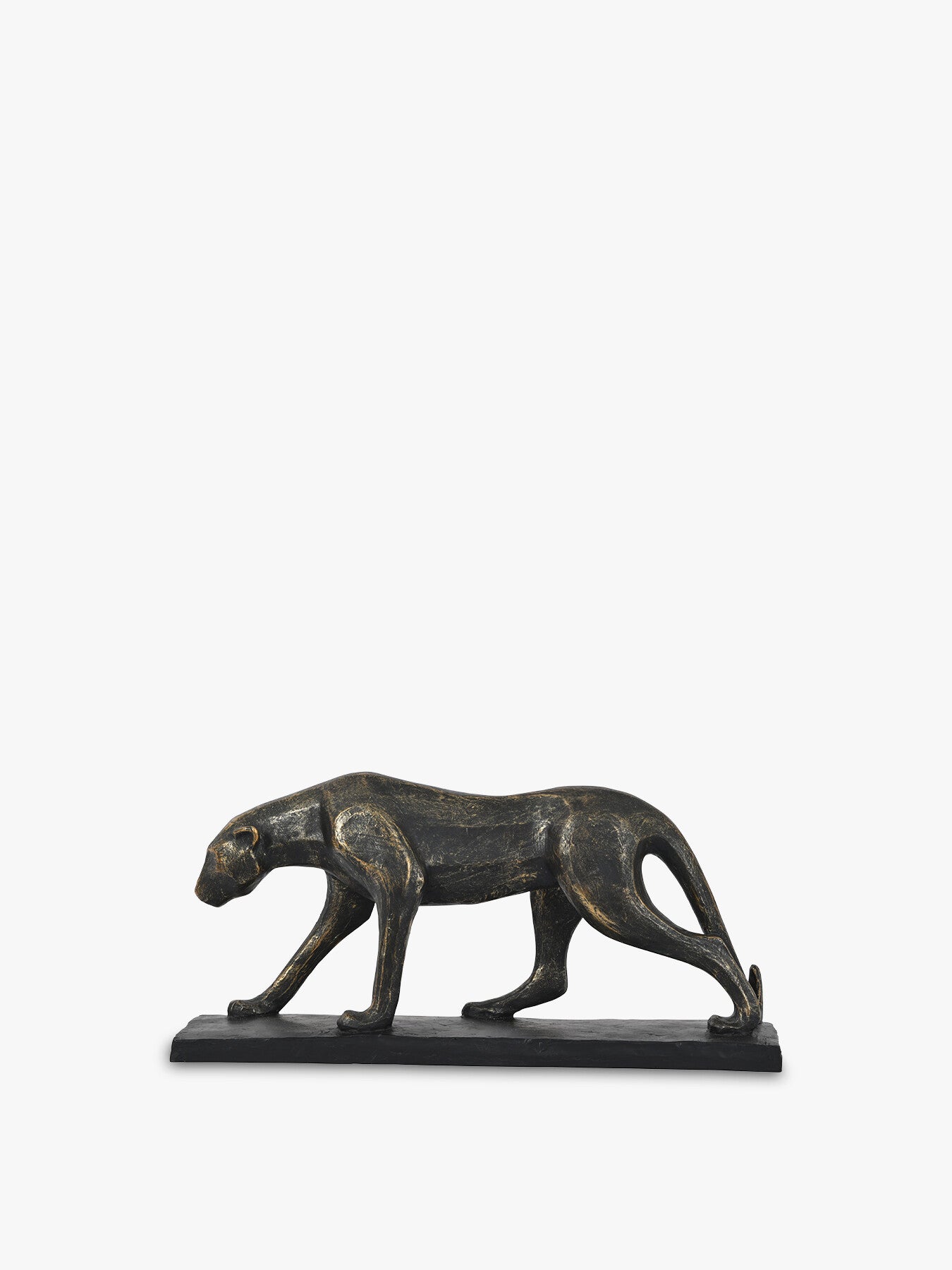 Cubist Resin Leopard Sculpture