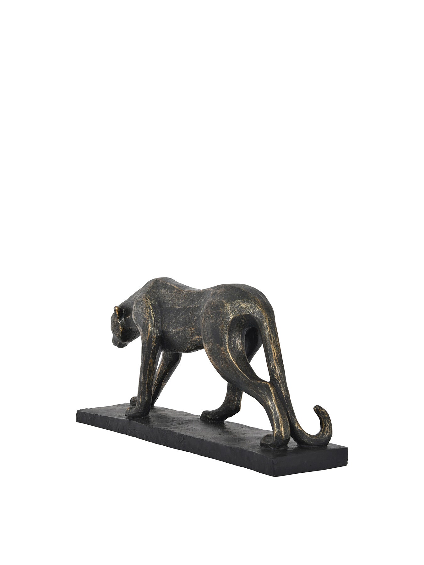 Cubist Resin Leopard Sculpture