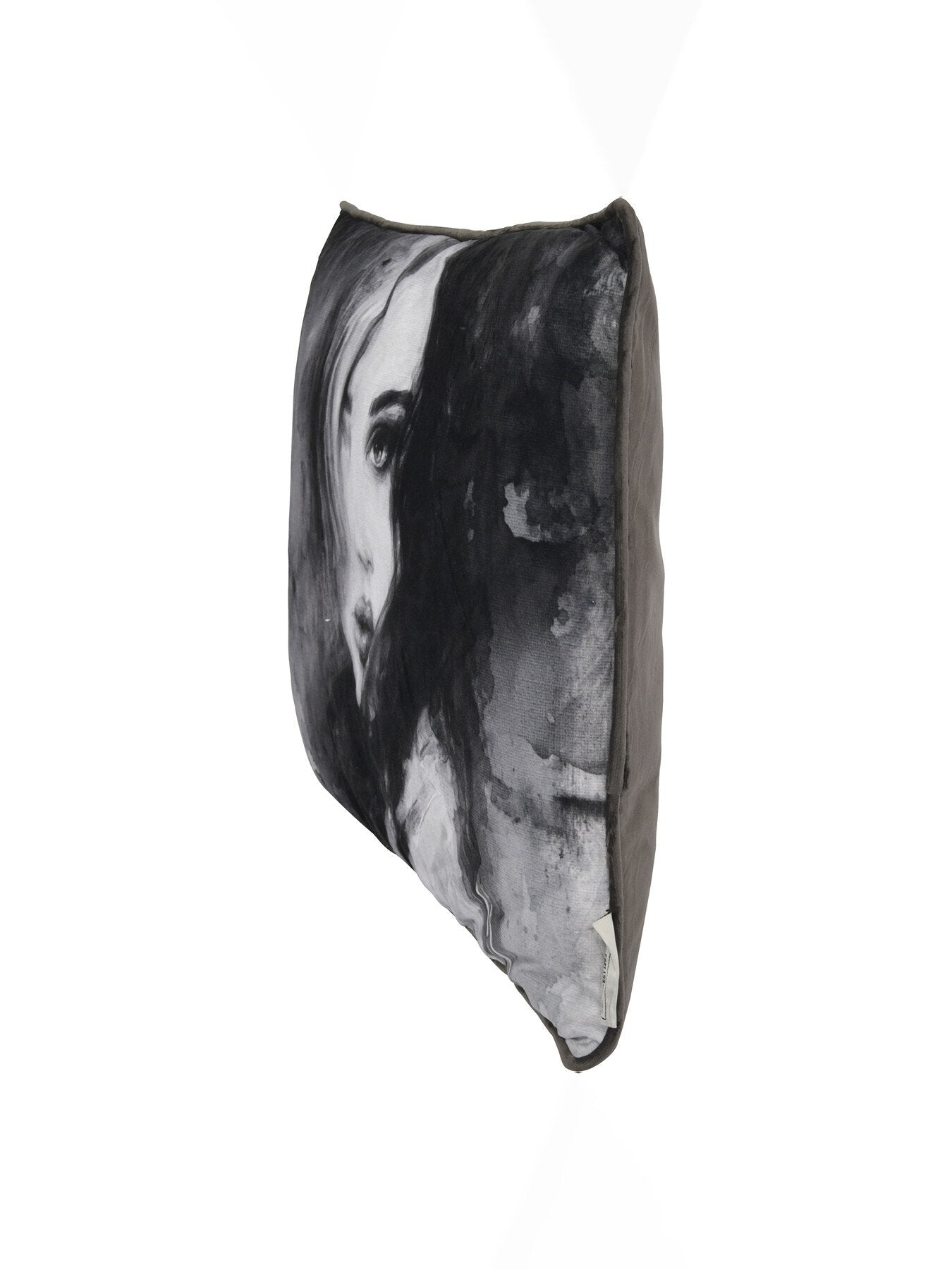 Woman Face Velvet Rectangular Cushion