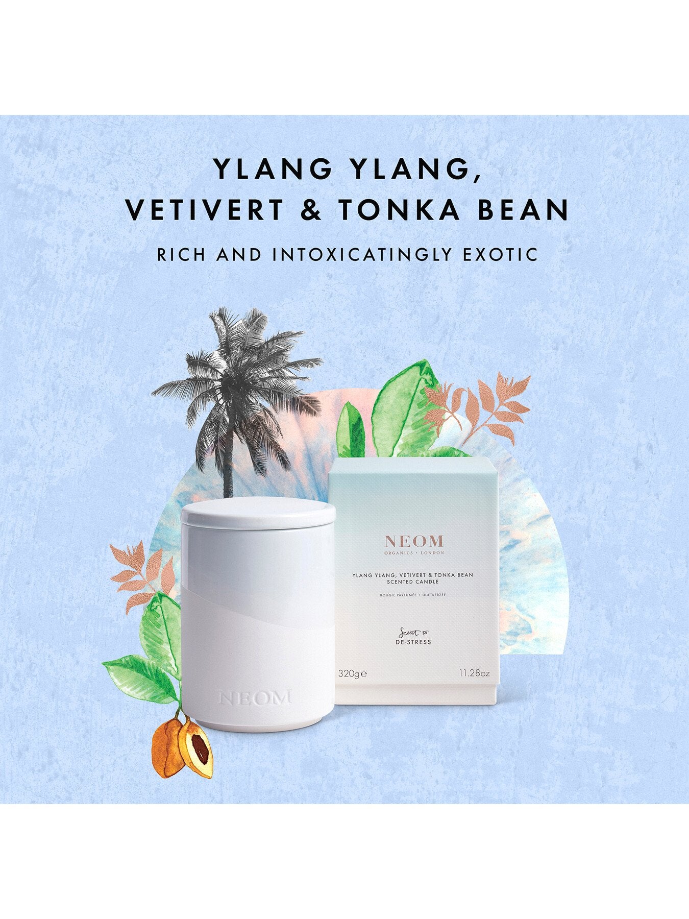 Ylang Ylang Vetivert Tonka Bean Scented Candle
