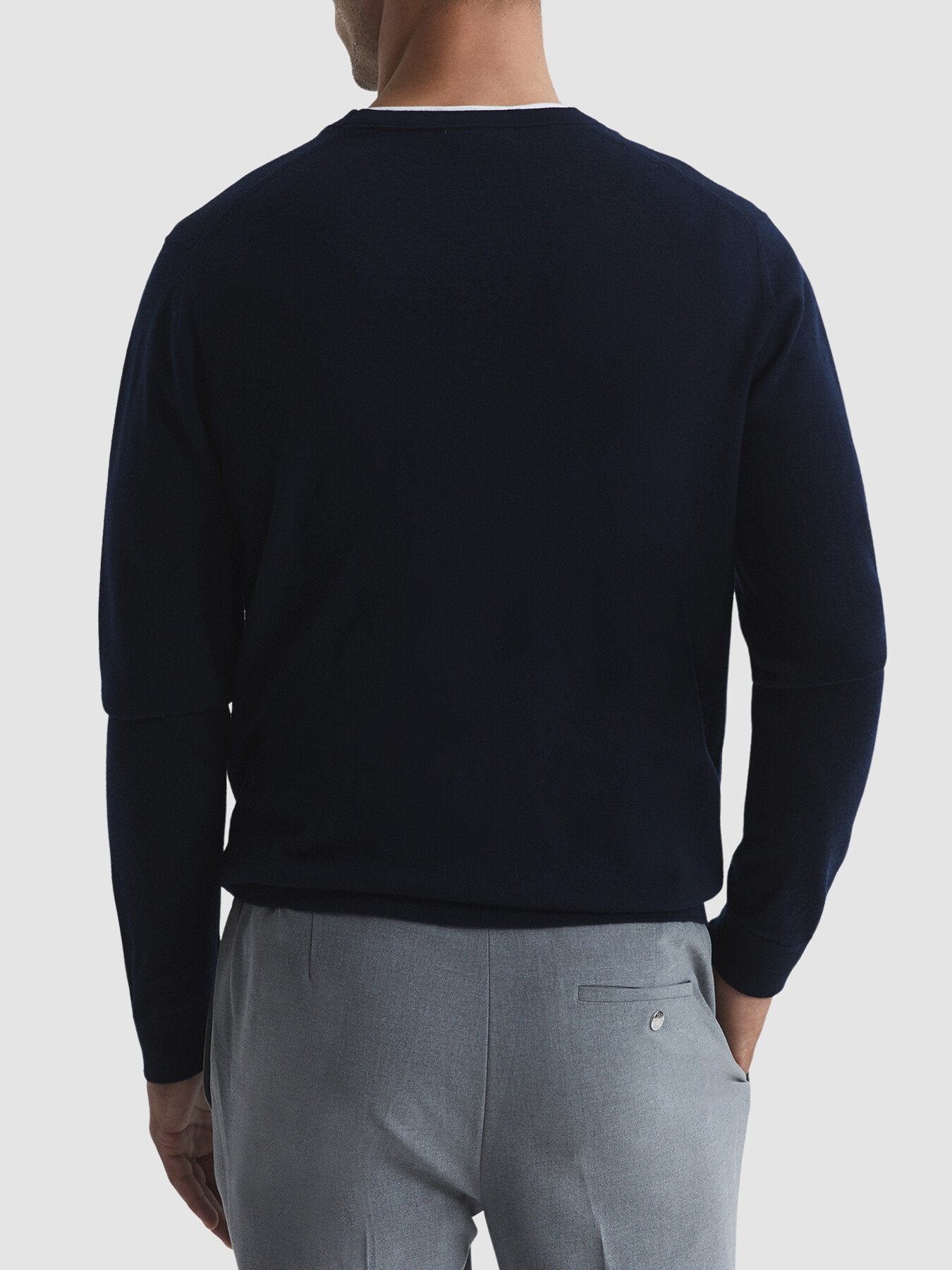Navy BlueWessex Merino Wool Jumper