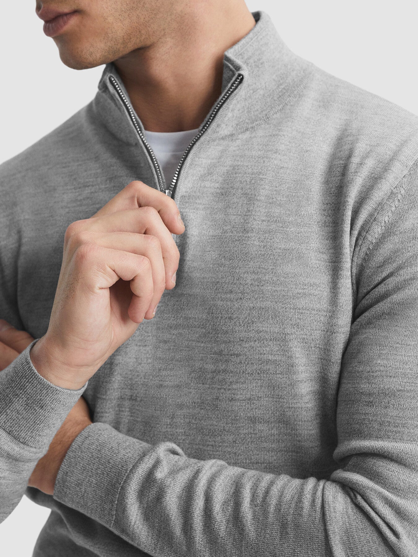 Blackhall Merino Wool Zip Neck Jumper