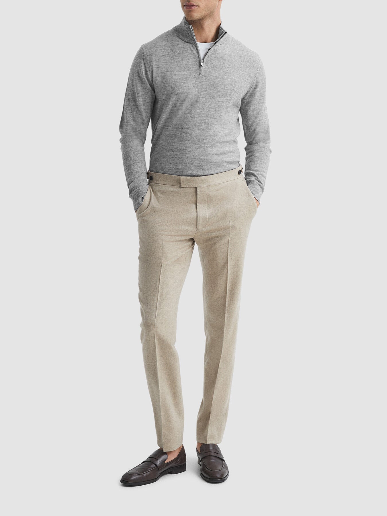 Blackhall Merino Wool Zip Neck Jumper