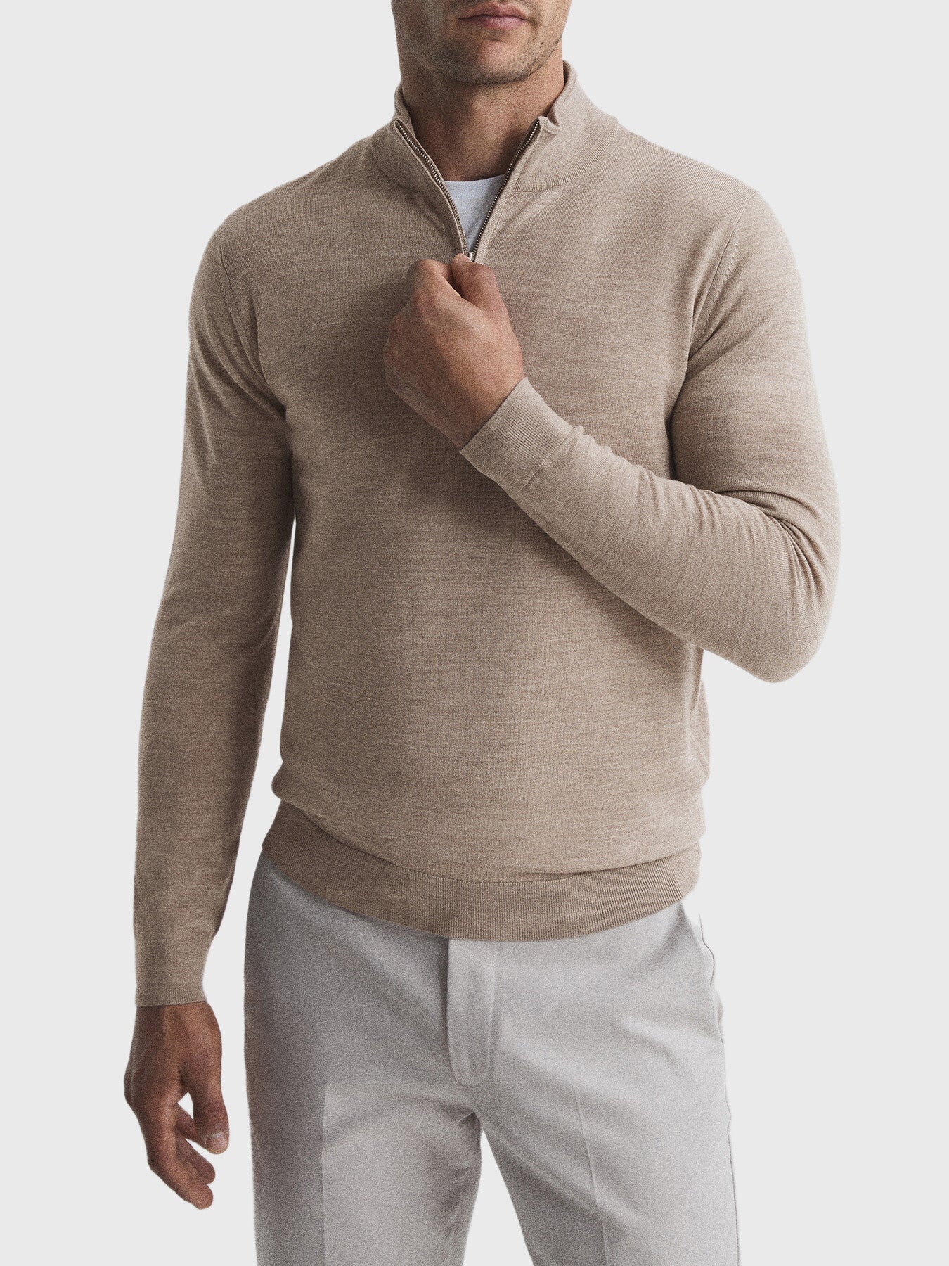 Blackhall Merino Wool Zip Neck Jumper