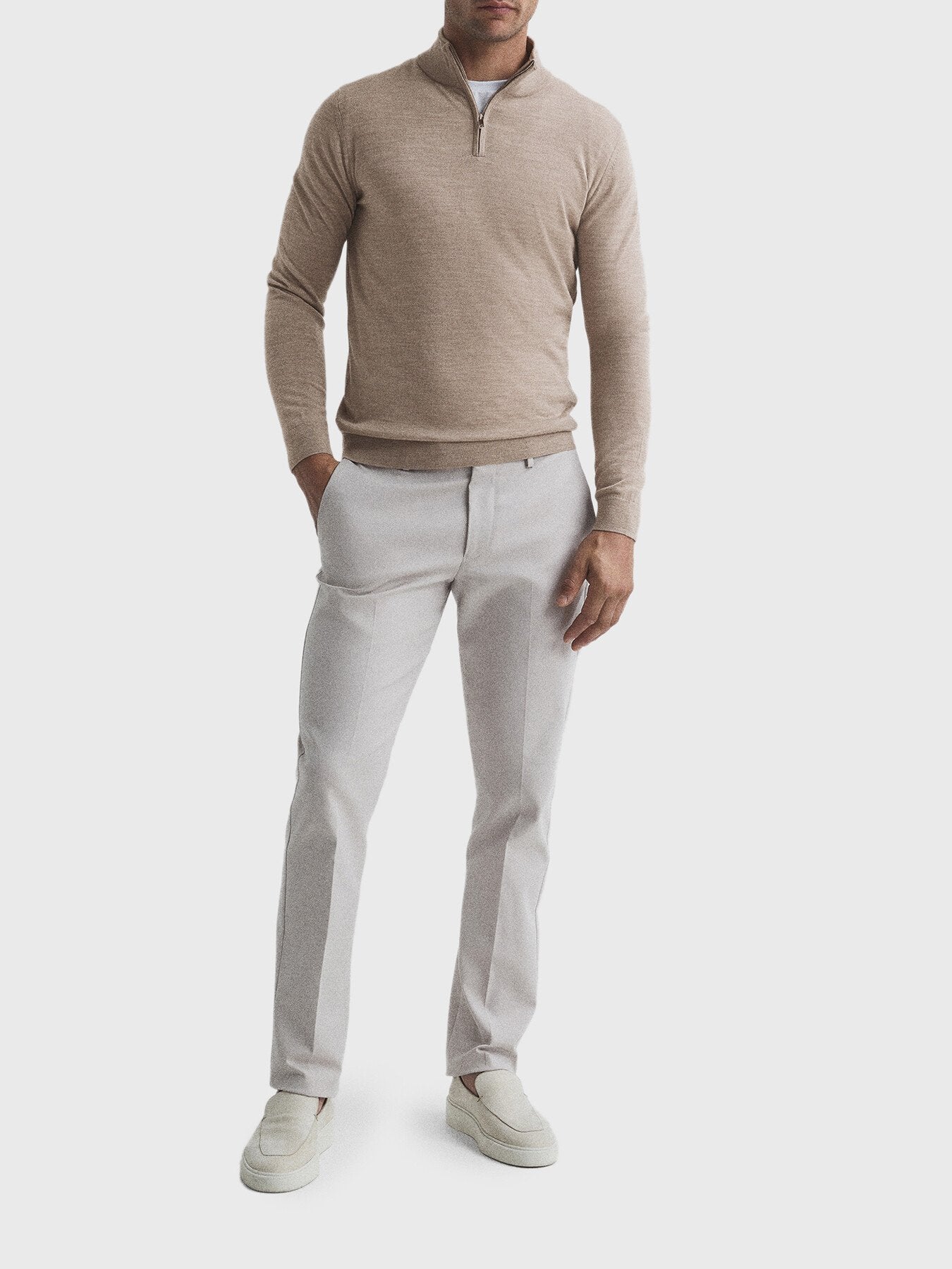 Blackhall Merino Wool Zip Neck Jumper