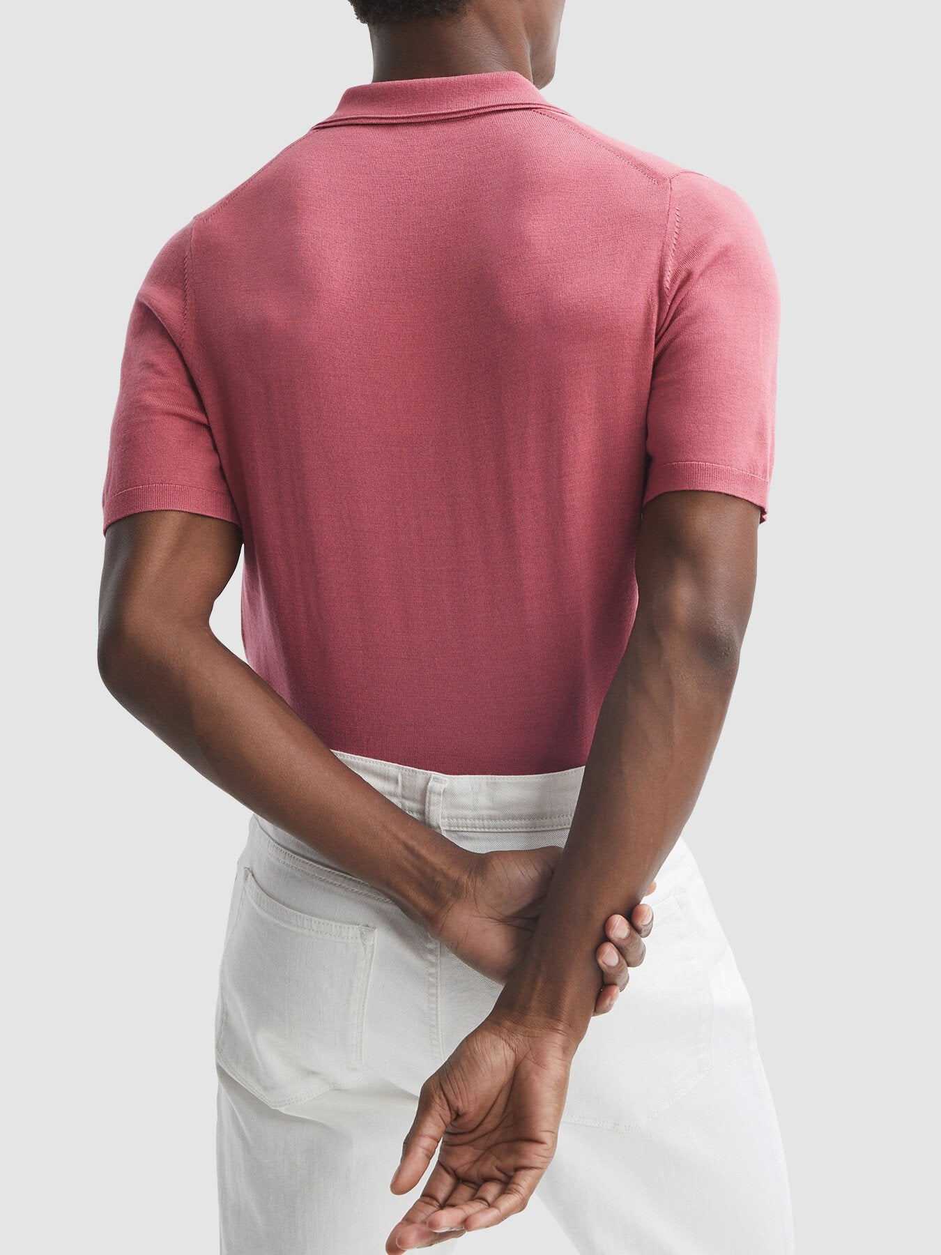 Duchie Merino Wool Open Collar Polo Shirt