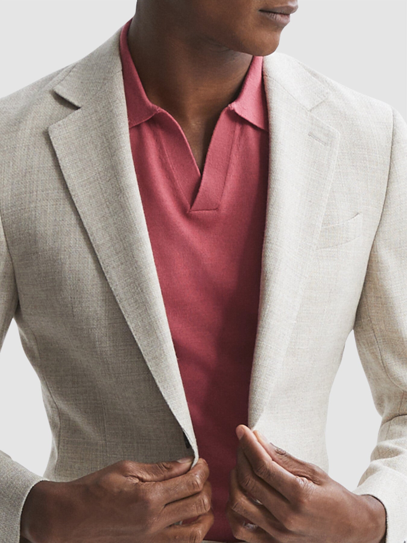 Duchie Merino Wool Open Collar Polo Shirt