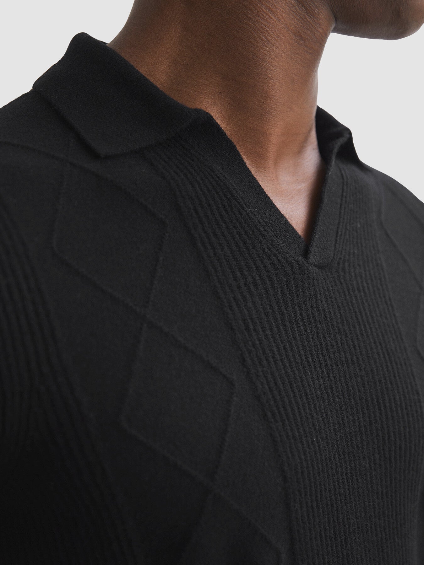 Malik Wool Open Collar Top