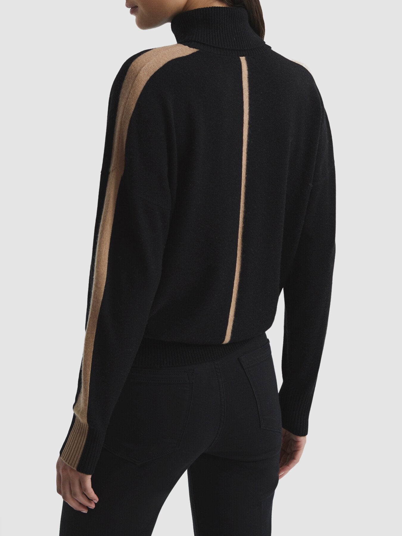 Nova Colourblock Knitted Roll Neck Jumper