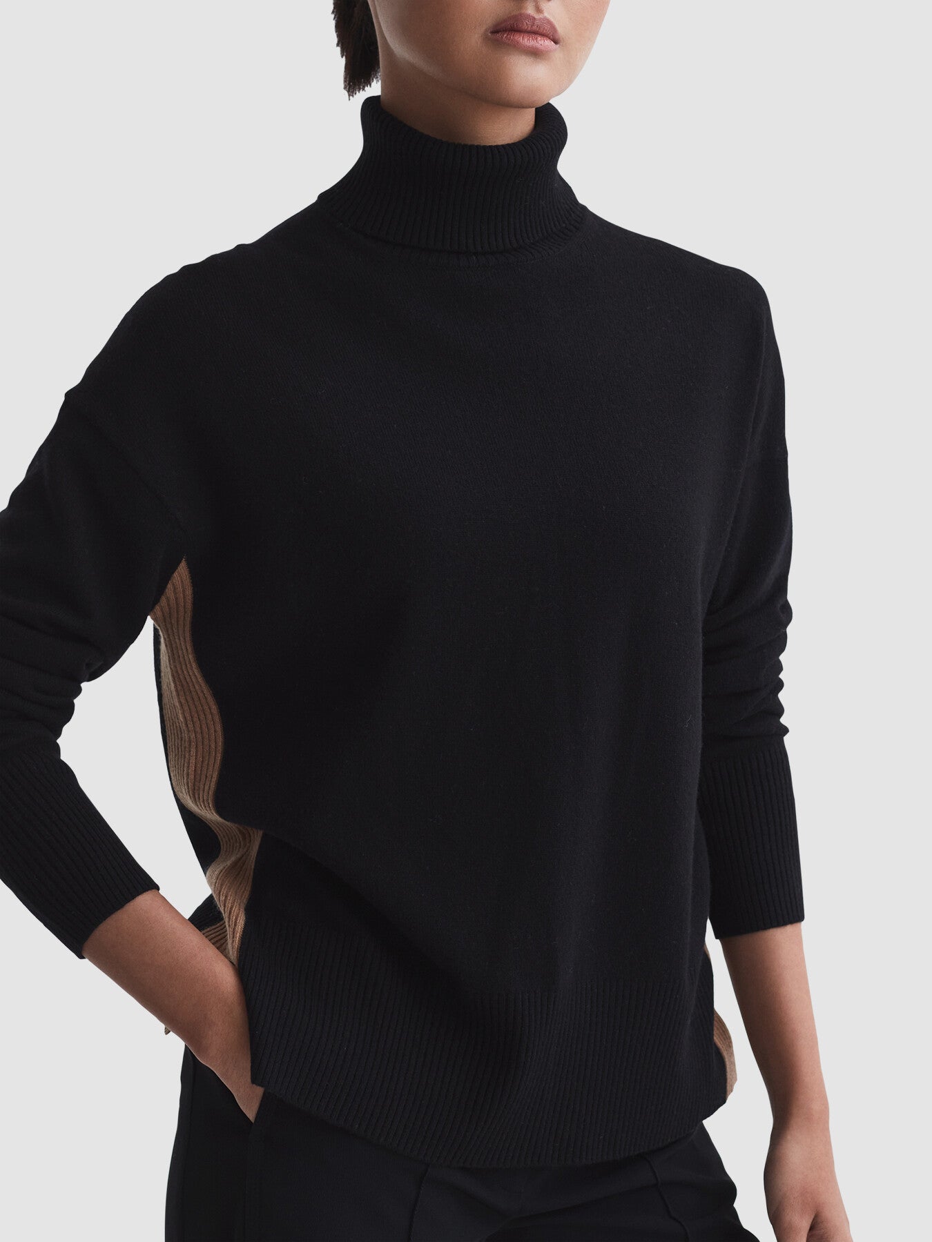 Alexis Cashmere Wool Funnel Neck Jumper
