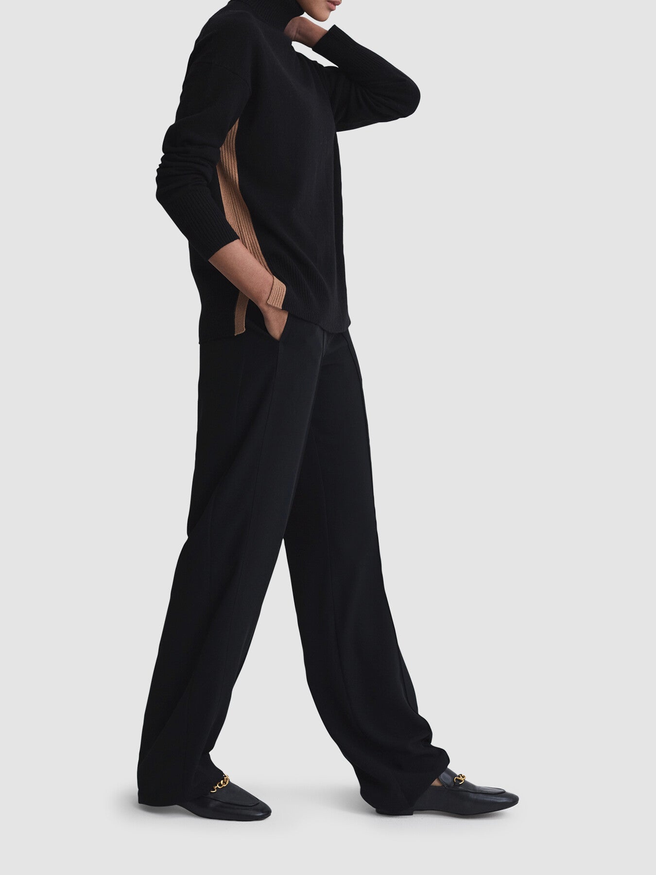 Alexis Cashmere Wool Funnel Neck Jumper