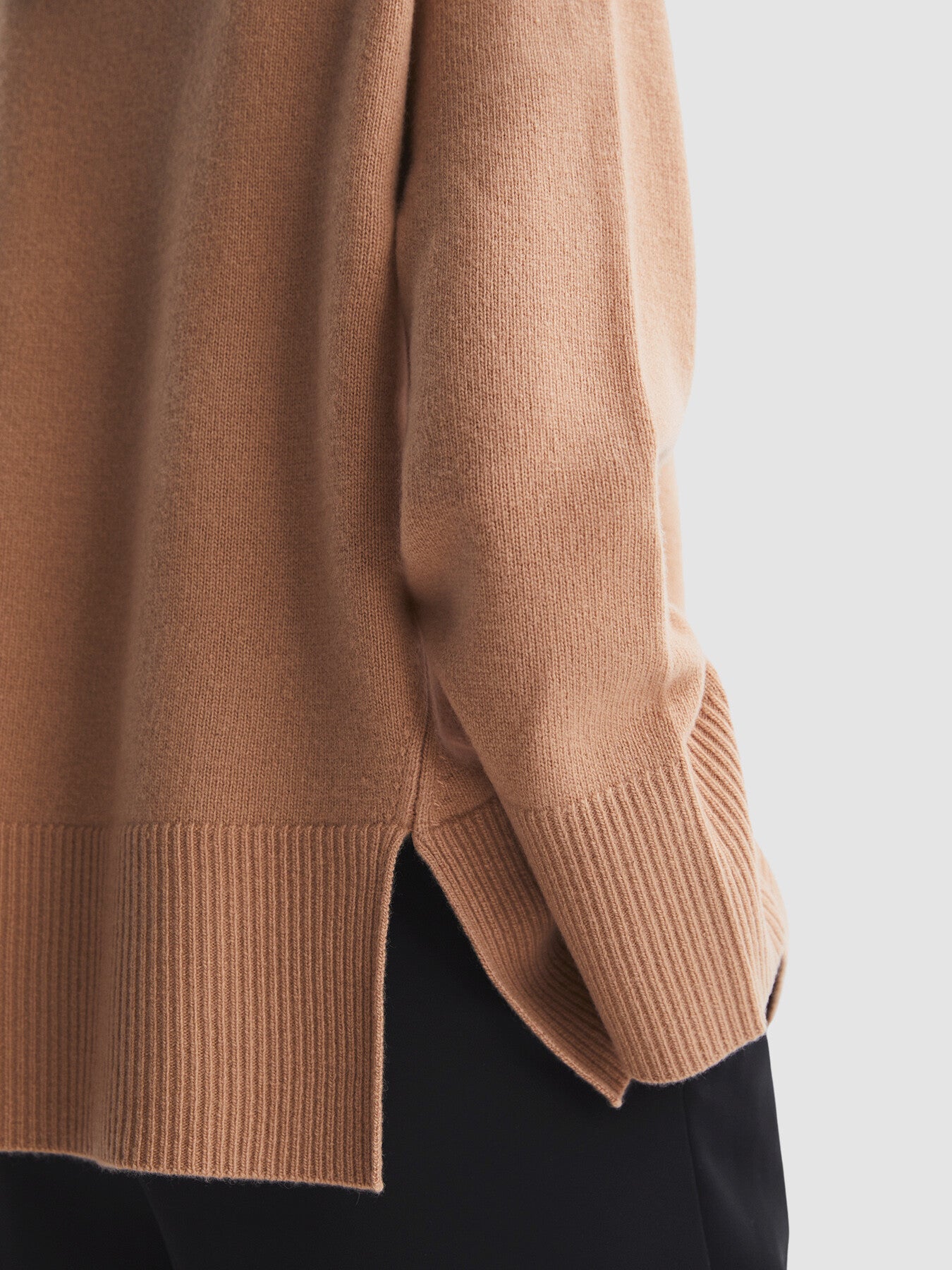 Edina Relaxed Wool-Cashmere Blend Roll Neck Jumper