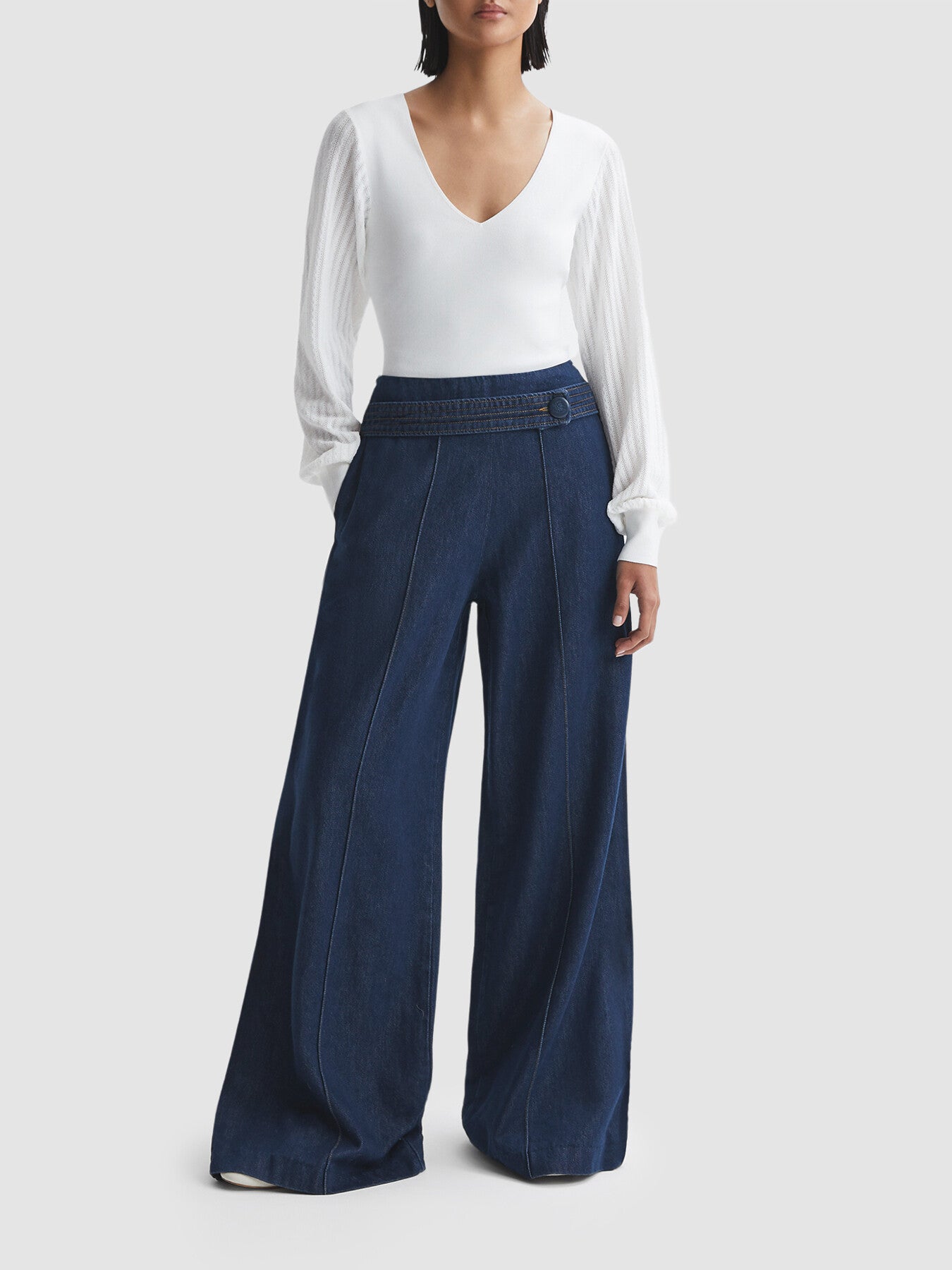 Lexi Knitted Blouson Sleeve Top