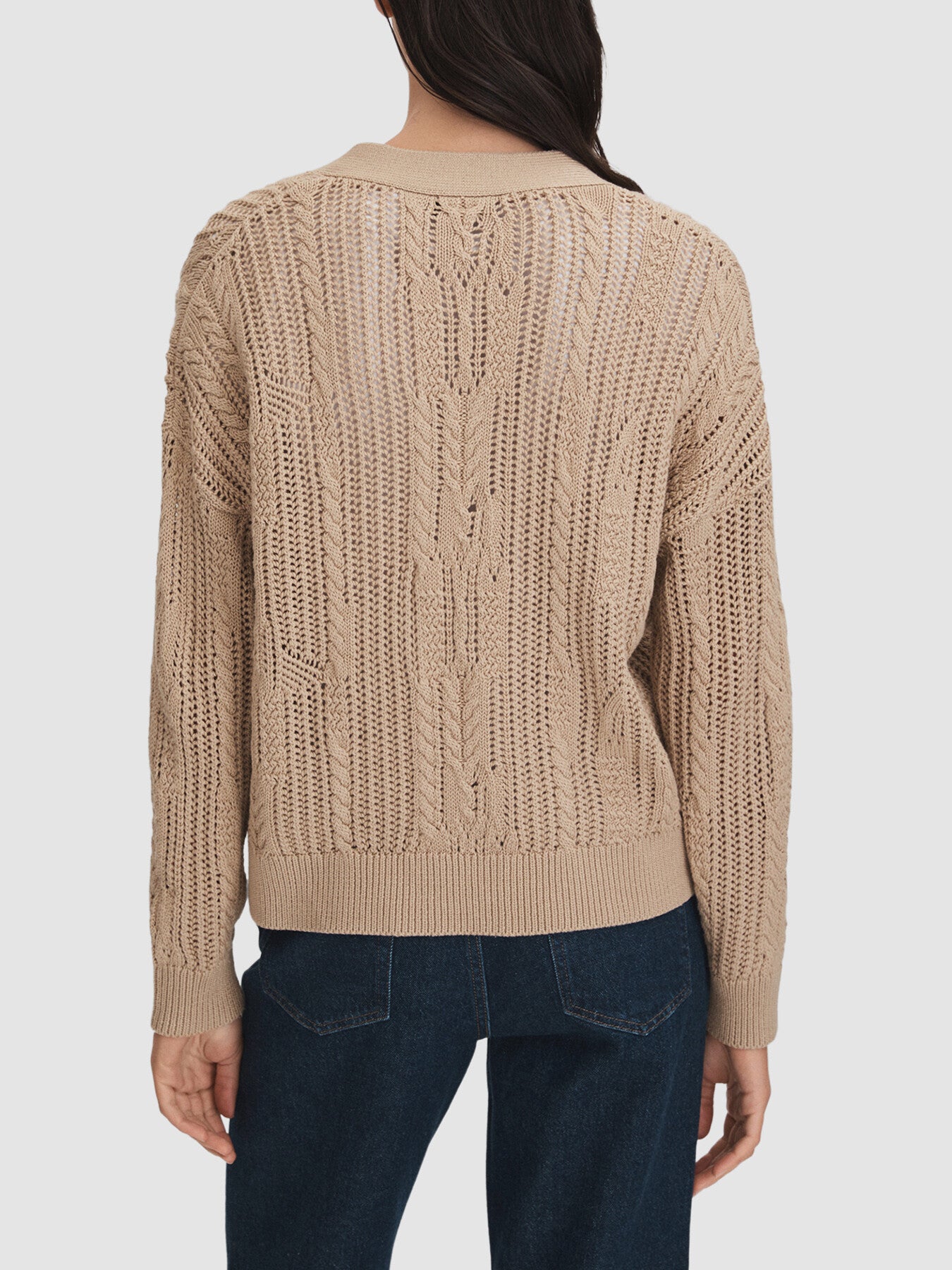 Tiffany Cotton Blend Open Stitch Cardigan