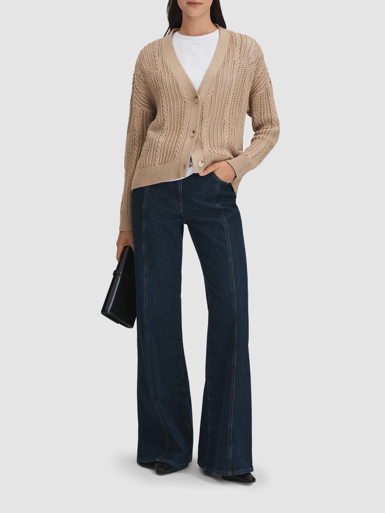 Tiffany Cotton Blend Open Stitch Cardigan