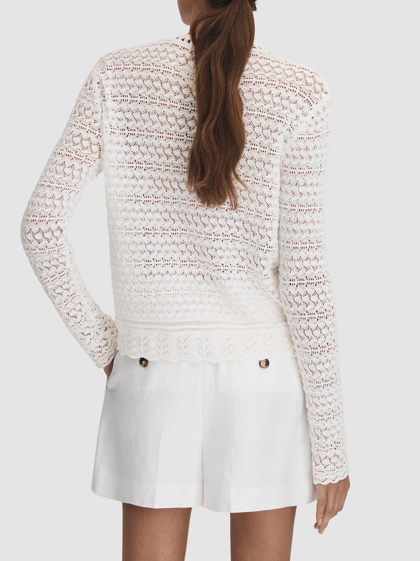 Sim Crochet Crew Neck Top