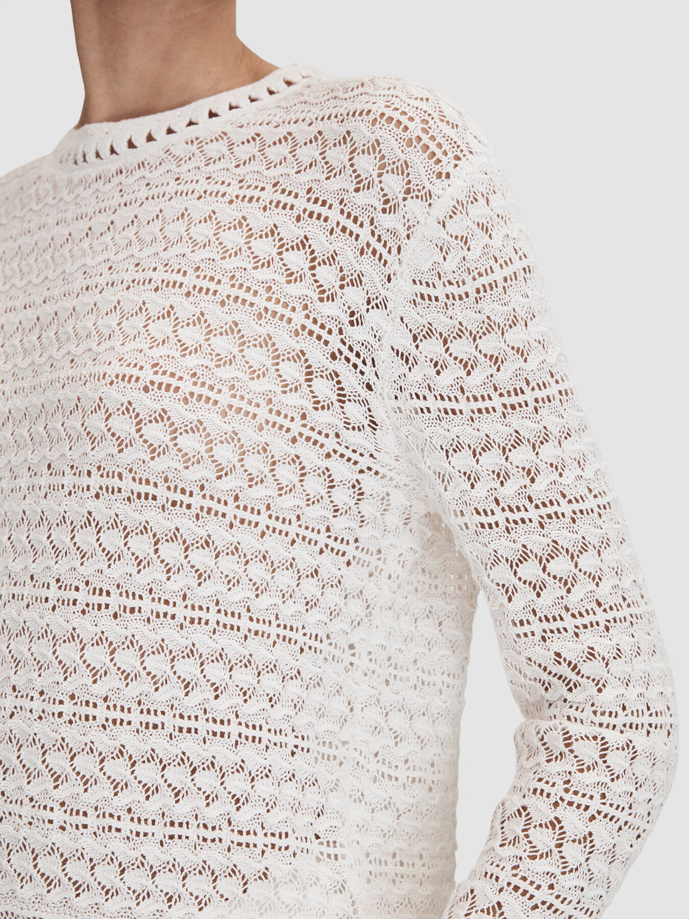 Sim Crochet Crew Neck Top