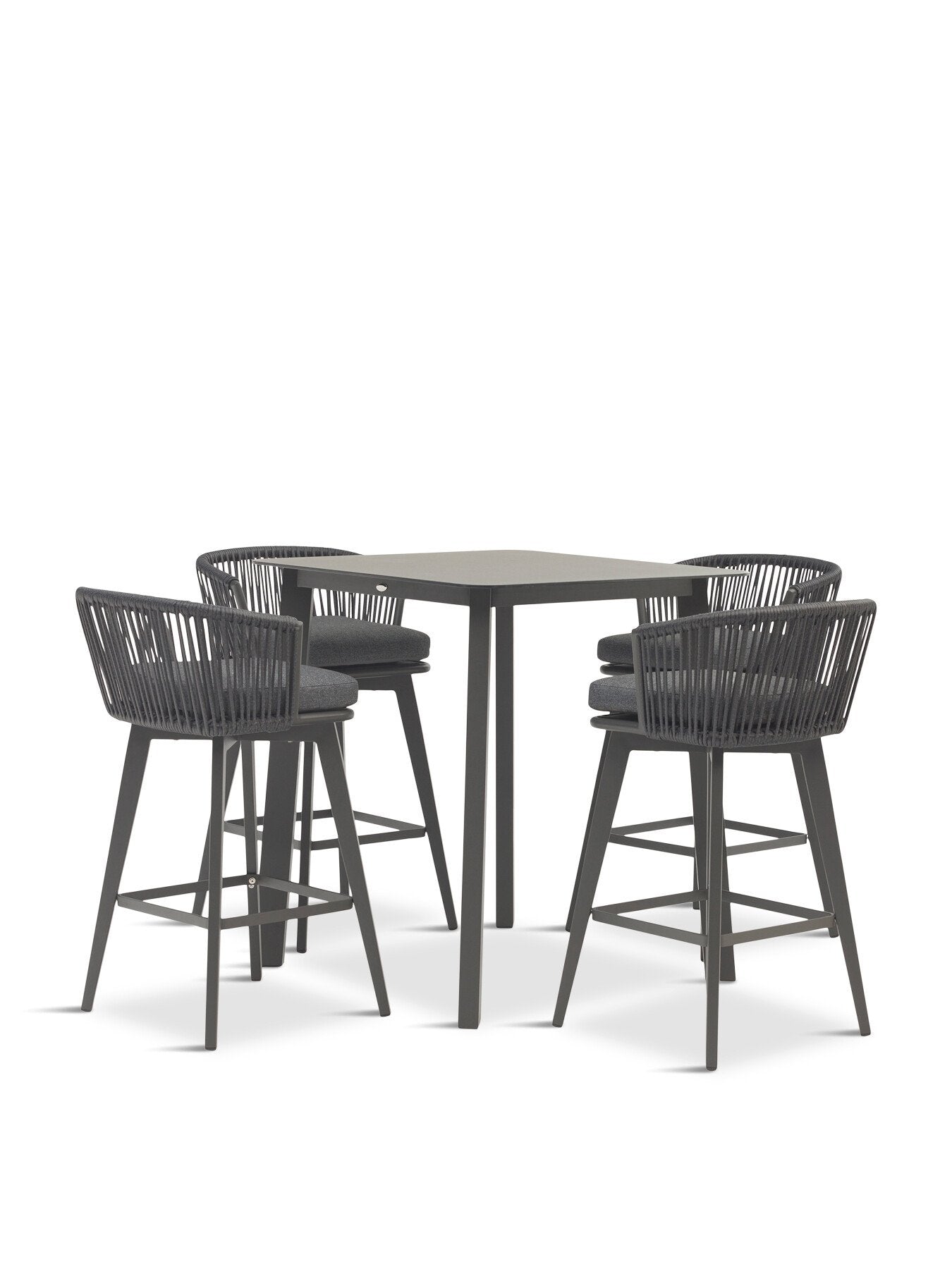 Palermo Bar Set with Square Bar Table and 4 Bar C
