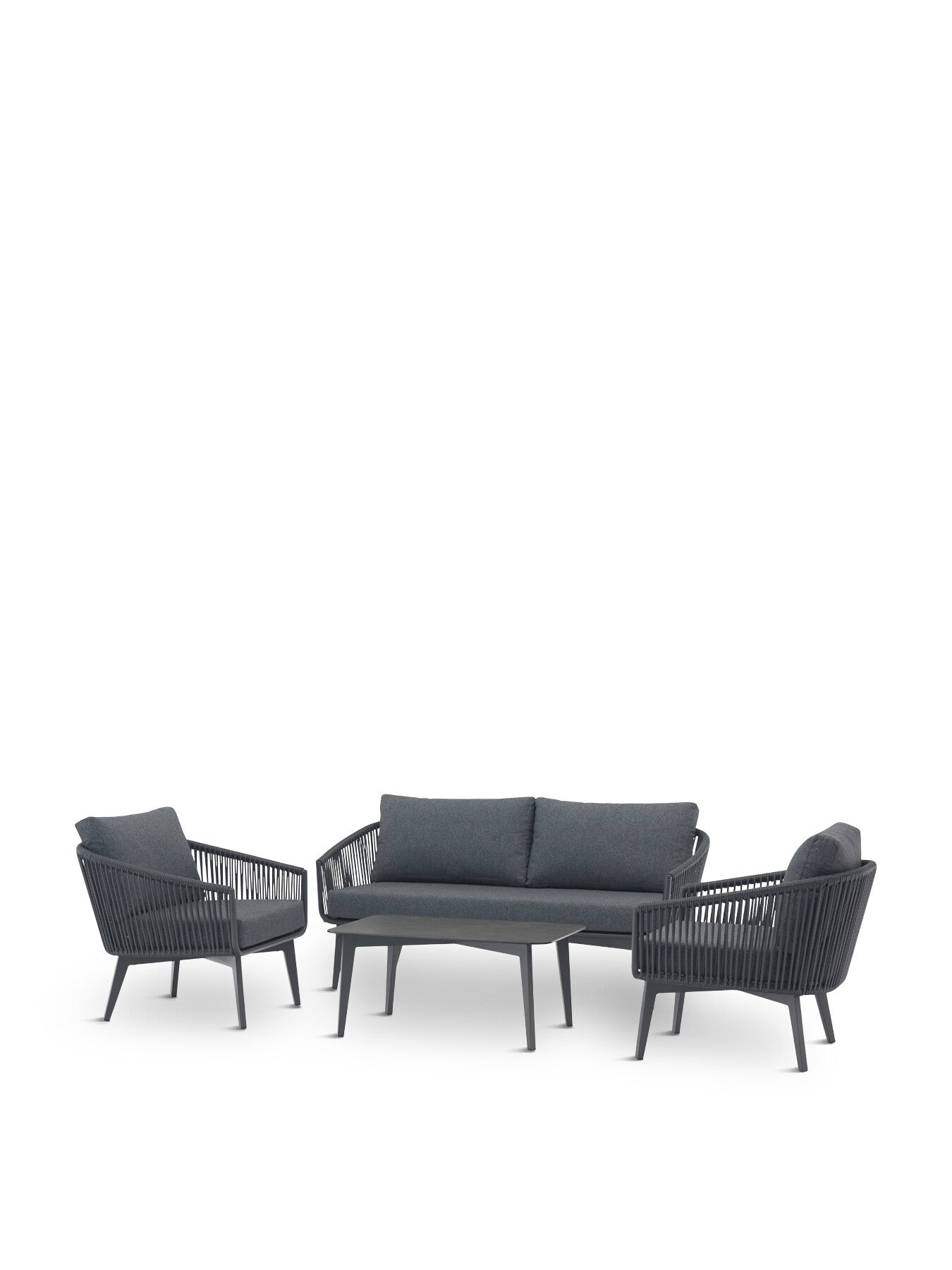 Palermo Lounge Set with 2 Seater Sofa, 2 Armchair
