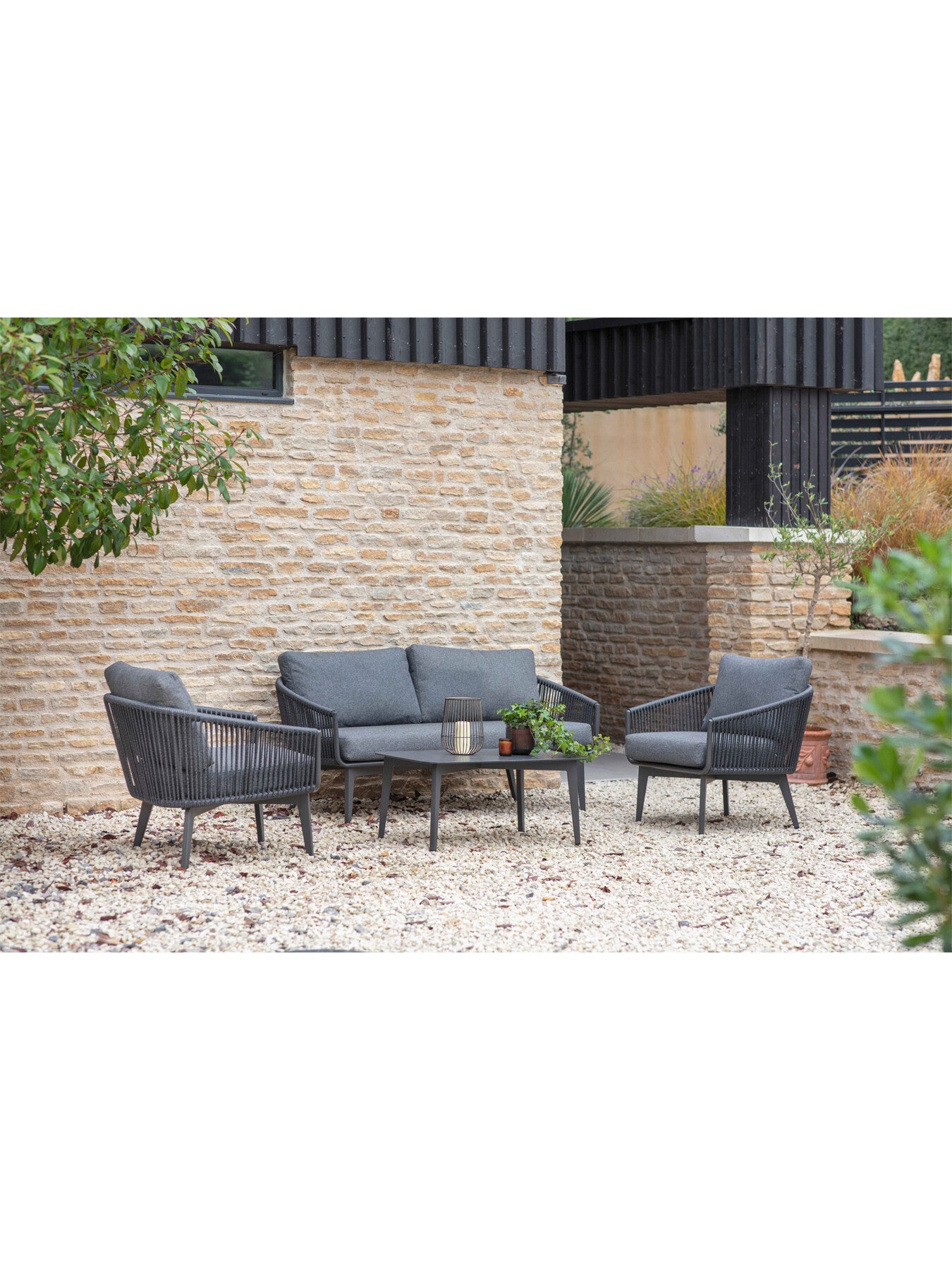 Palermo Lounge Set with 2 Seater Sofa, 2 Armchair