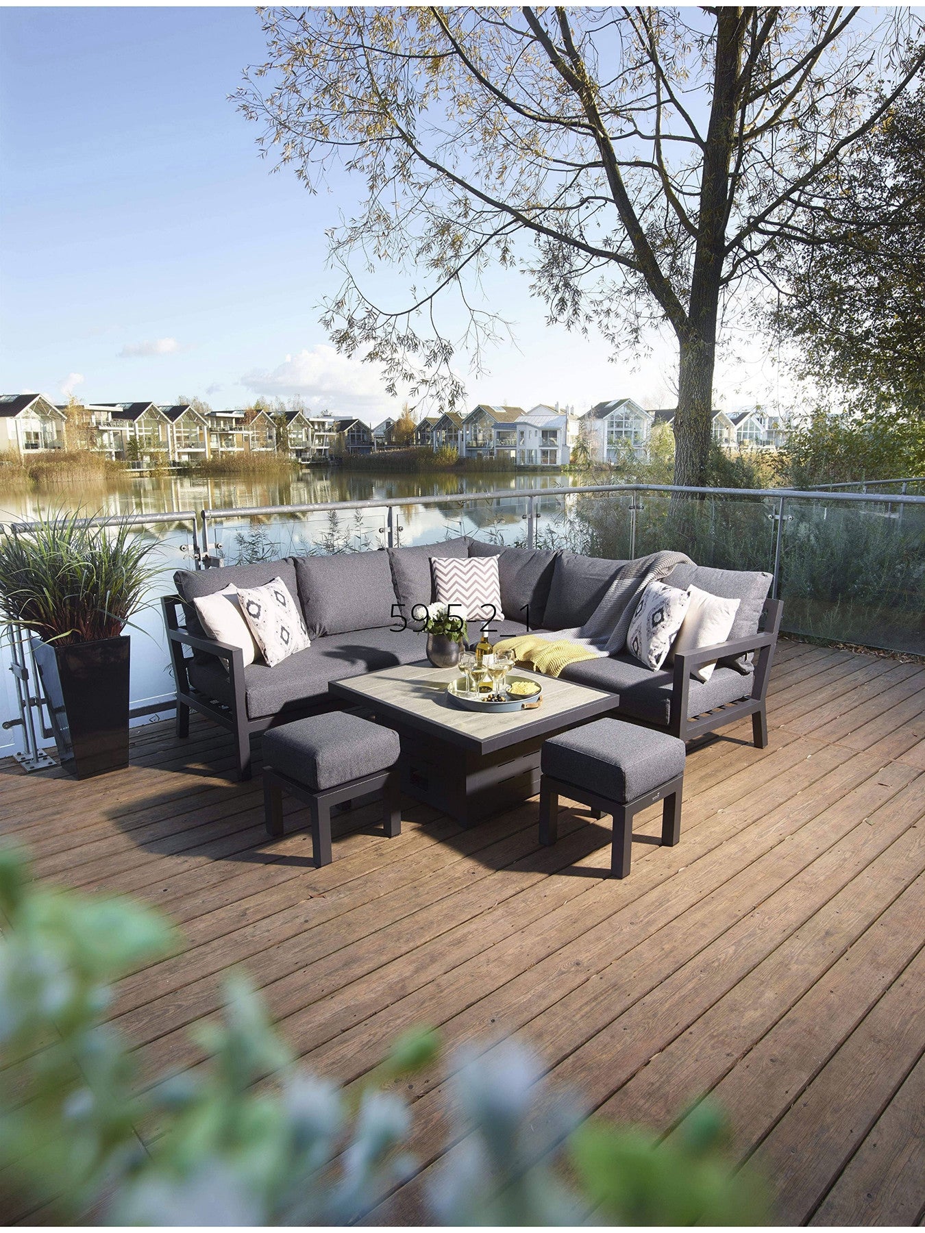 La Rochelle Mini Modular Sofa Dining Table Set