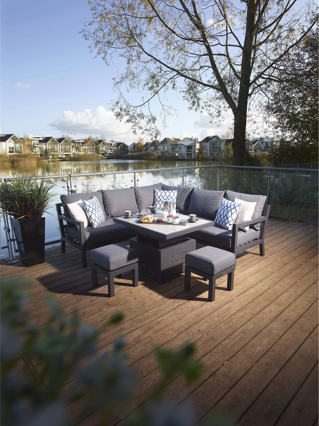 La Rochelle Mini Modular Sofa Dining Table Set