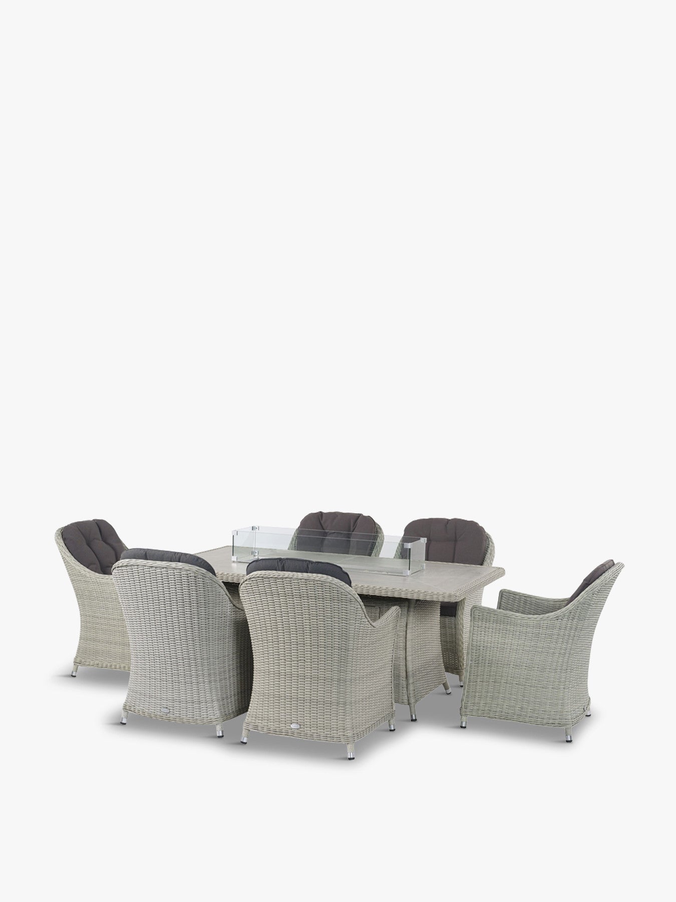 Monterey 180cm Rectangle Ceramic Top Dining Firepi