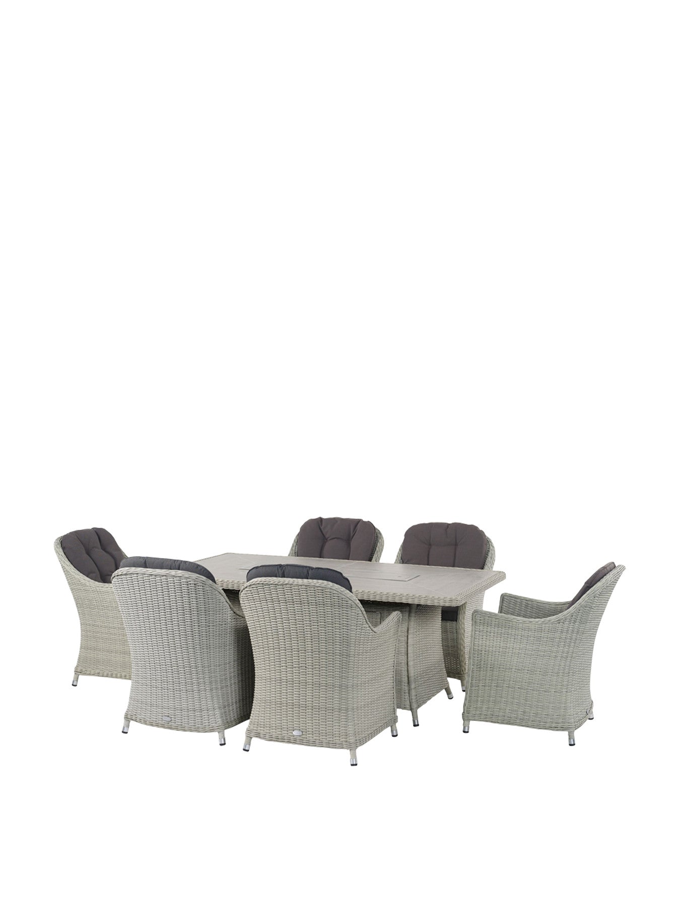 Monterey 180cm Rectangle Ceramic Top Dining Firepi
