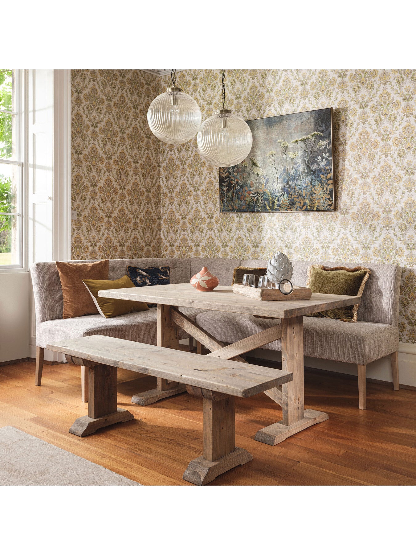 Medina Upholstered Left Hand Facing Corner Dining