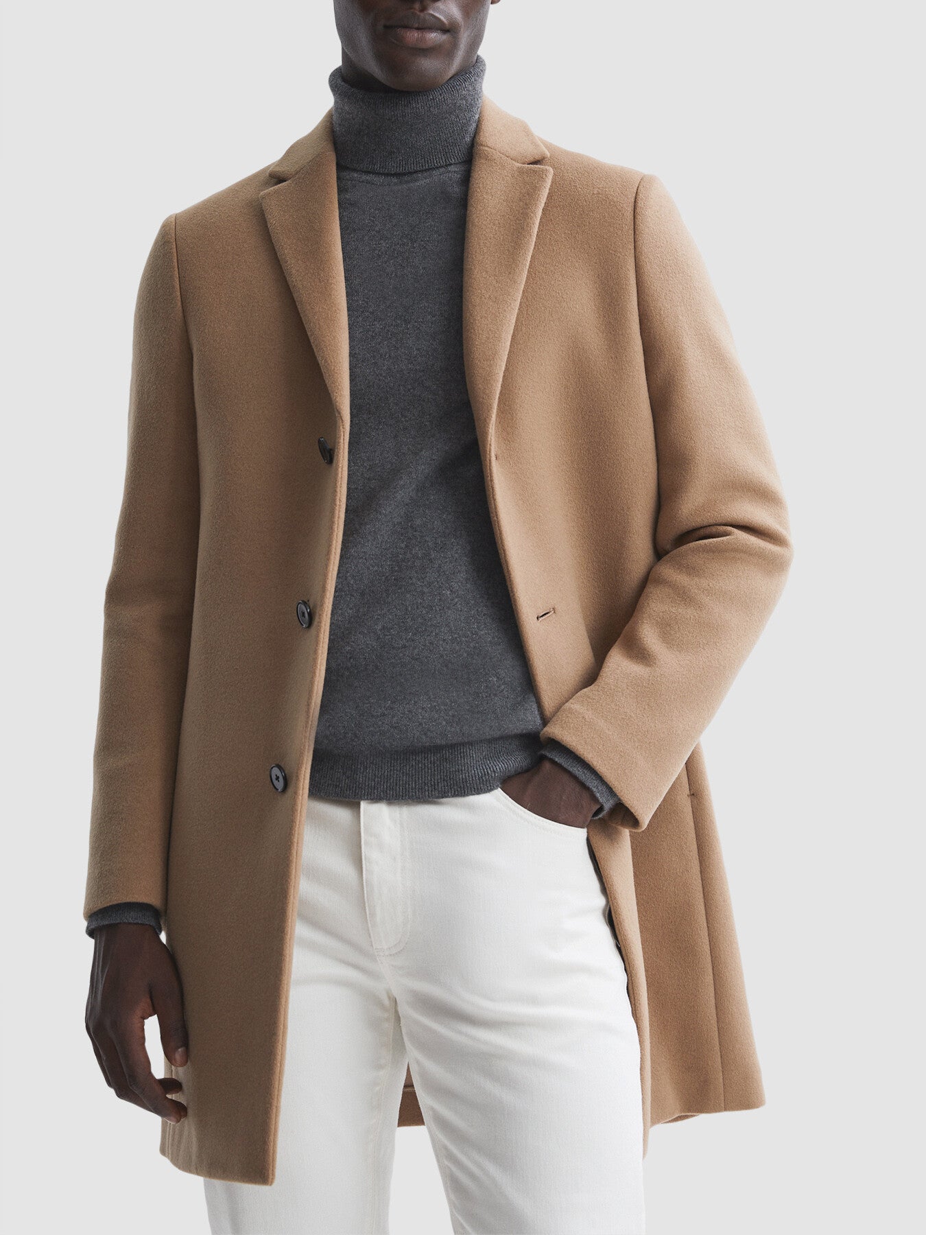 Gable Single Breasted Wool Overcoat
