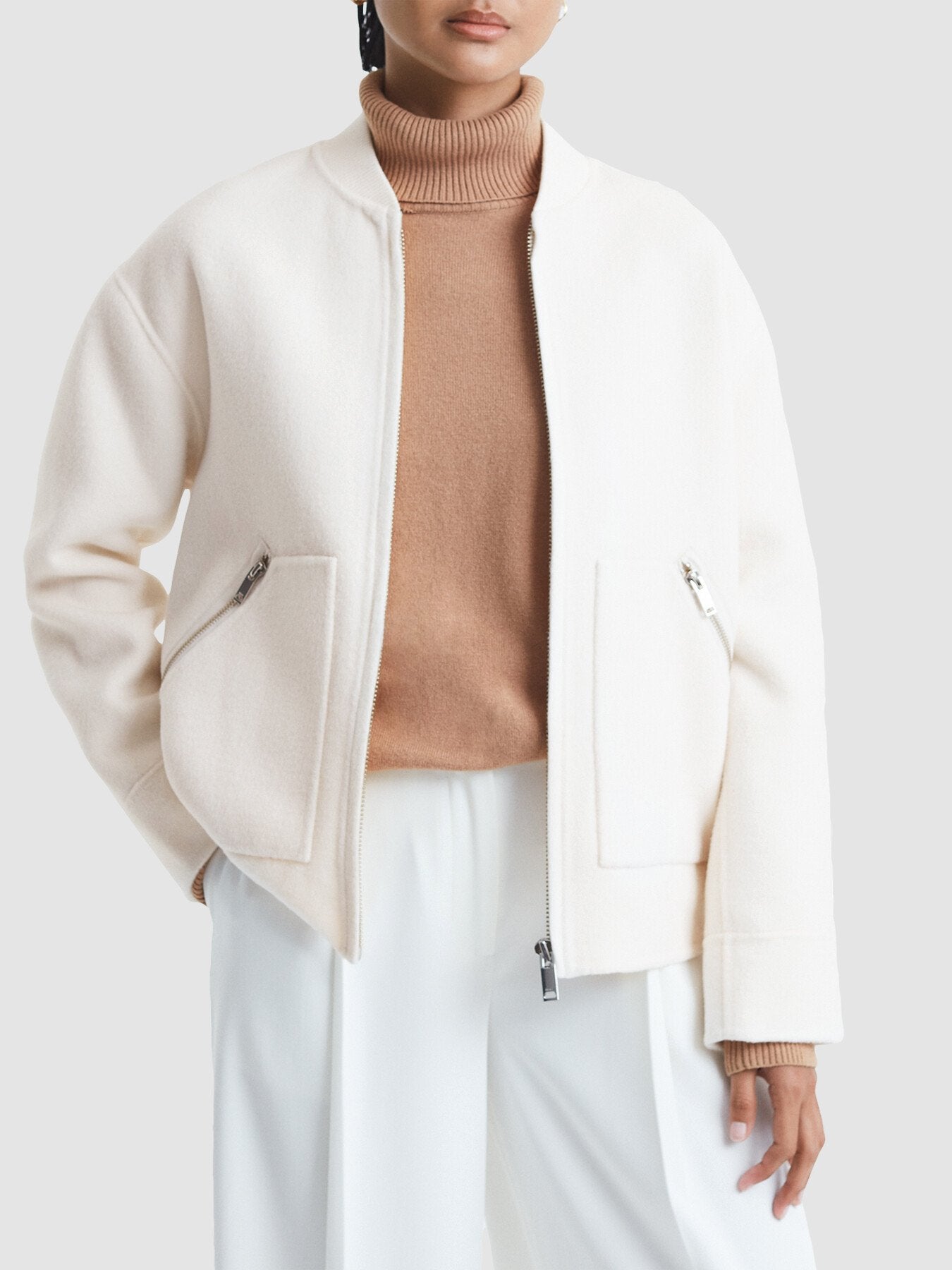 Immy Relaxed Blindseam Bomber Jacket