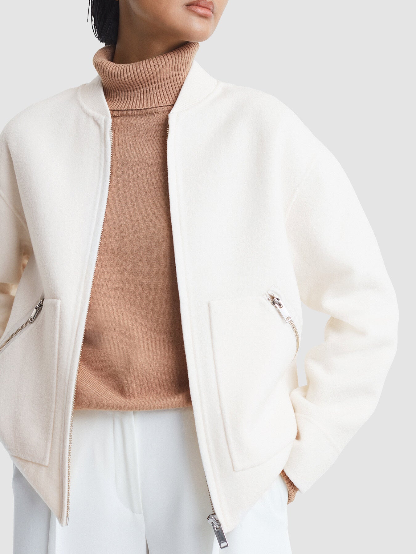 Immy Relaxed Blindseam Bomber Jacket