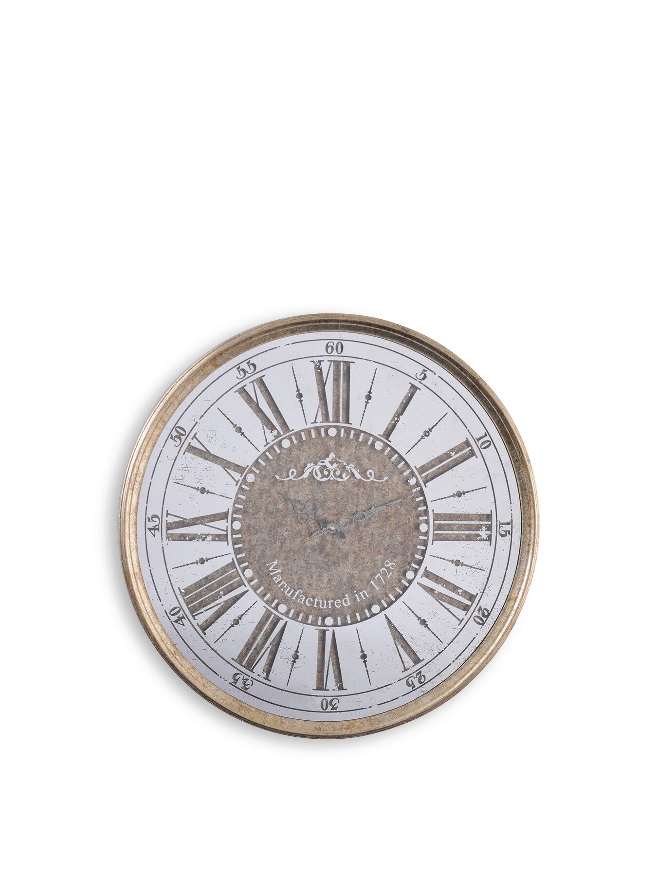 Vienna Antique Round Mirrored Wall Clock