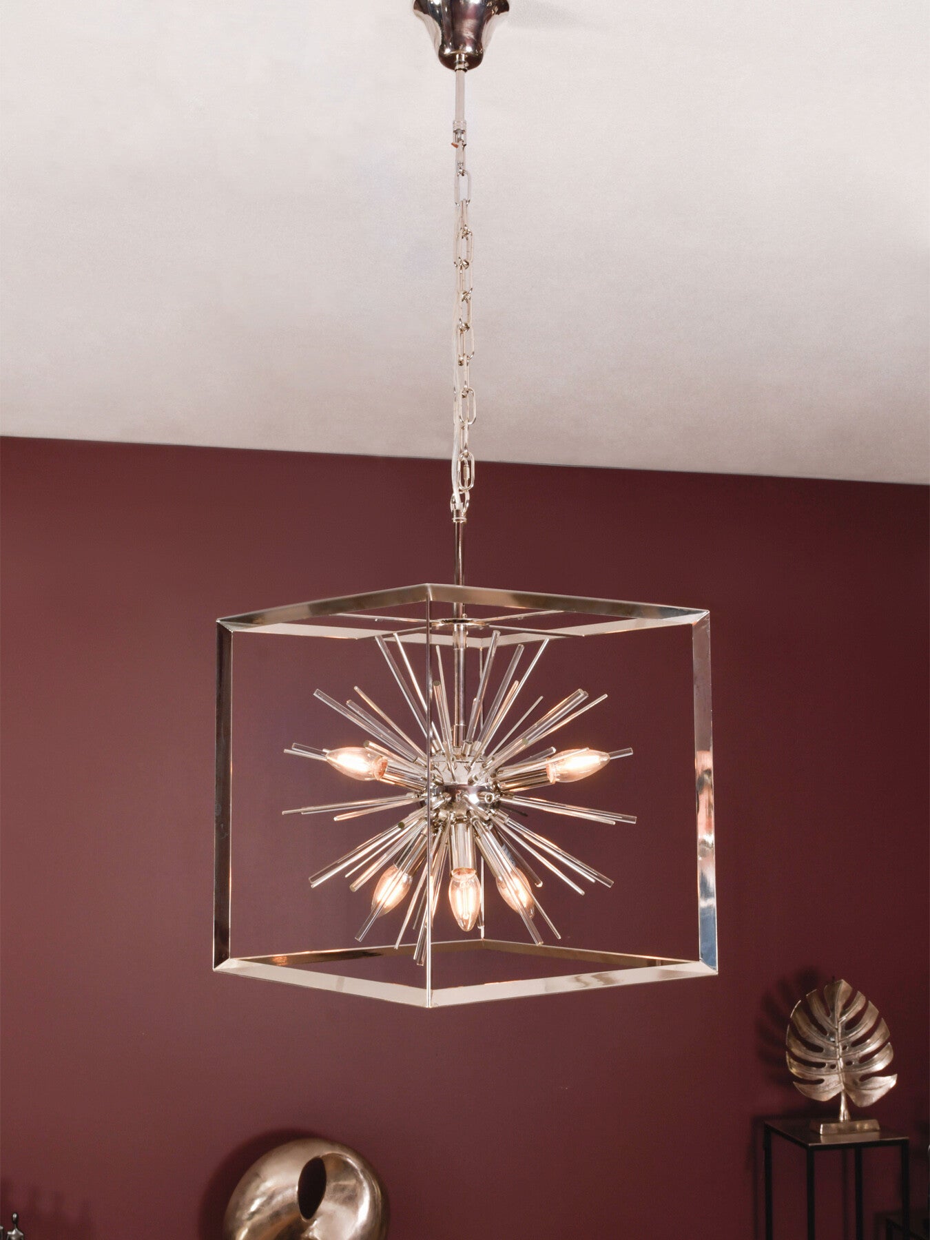 Small Starburst Chandelier E14 40W 6