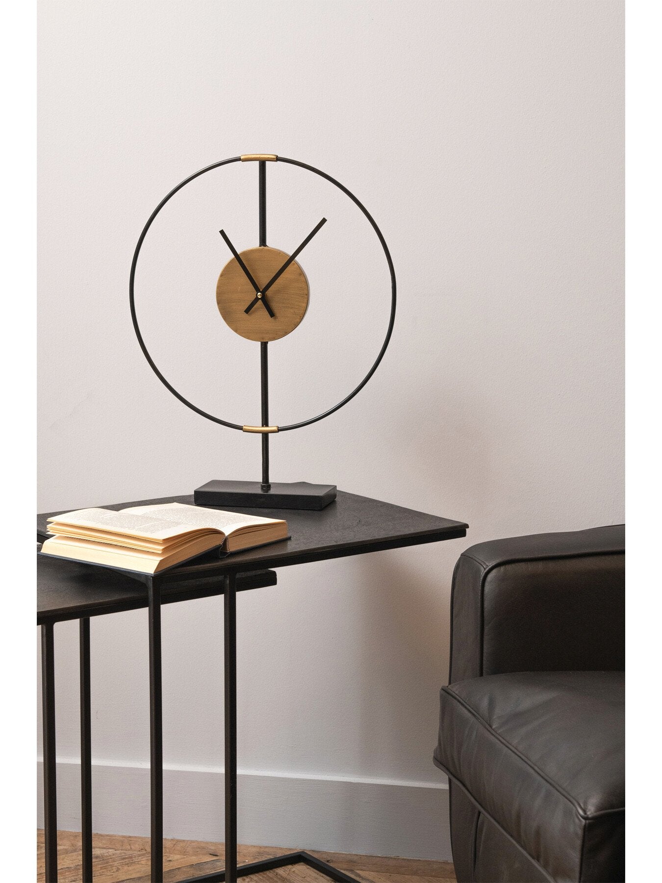 Brass And Framed Mantel Clock