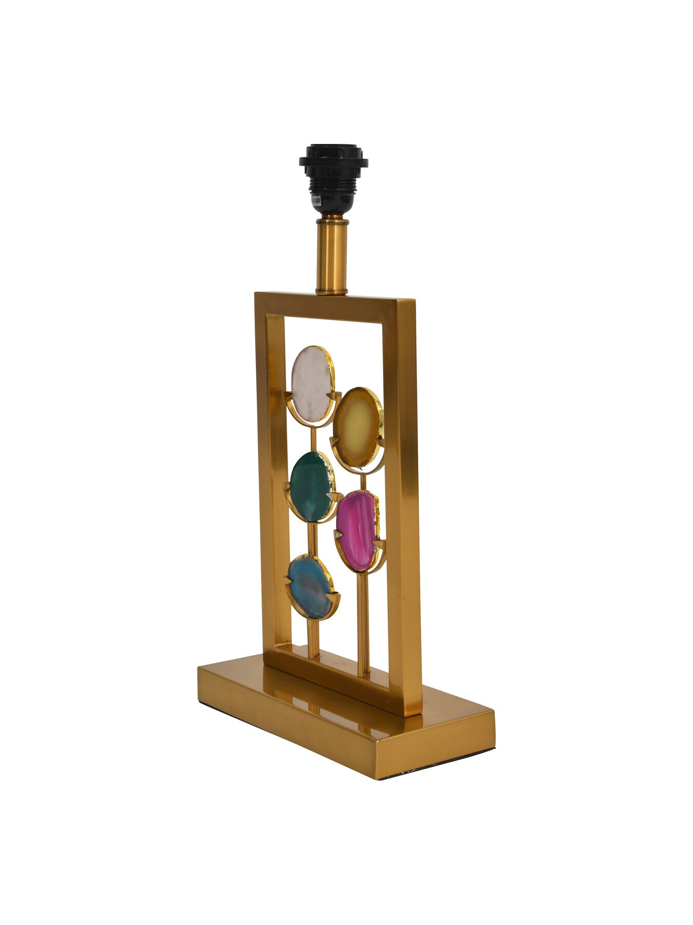 Brass and Agate Lamp (Base Only), suits 16 inch shade